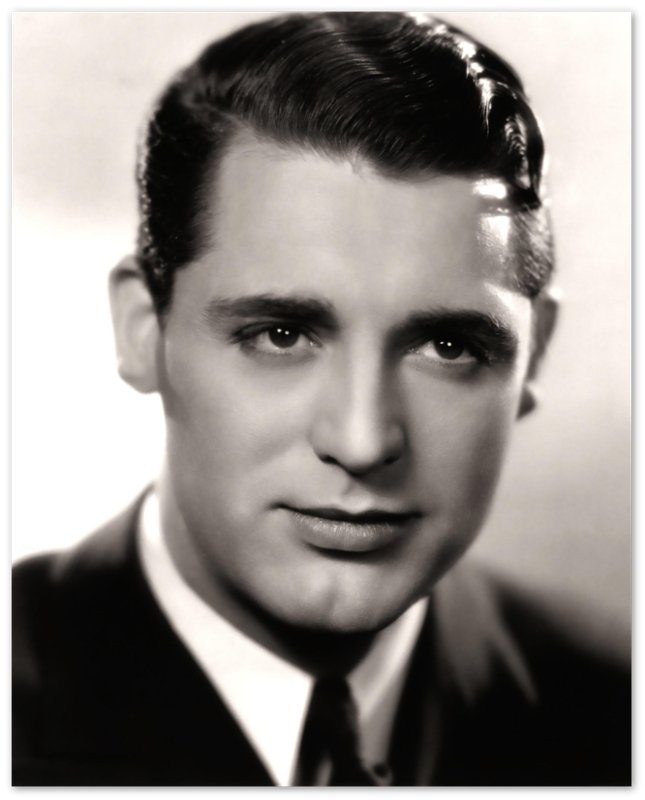 Cary Grant Poster, Young Chin Dimple, Vintage Photo, Cary Grant Print, Silver Screen Star - WallArtPrints4U
