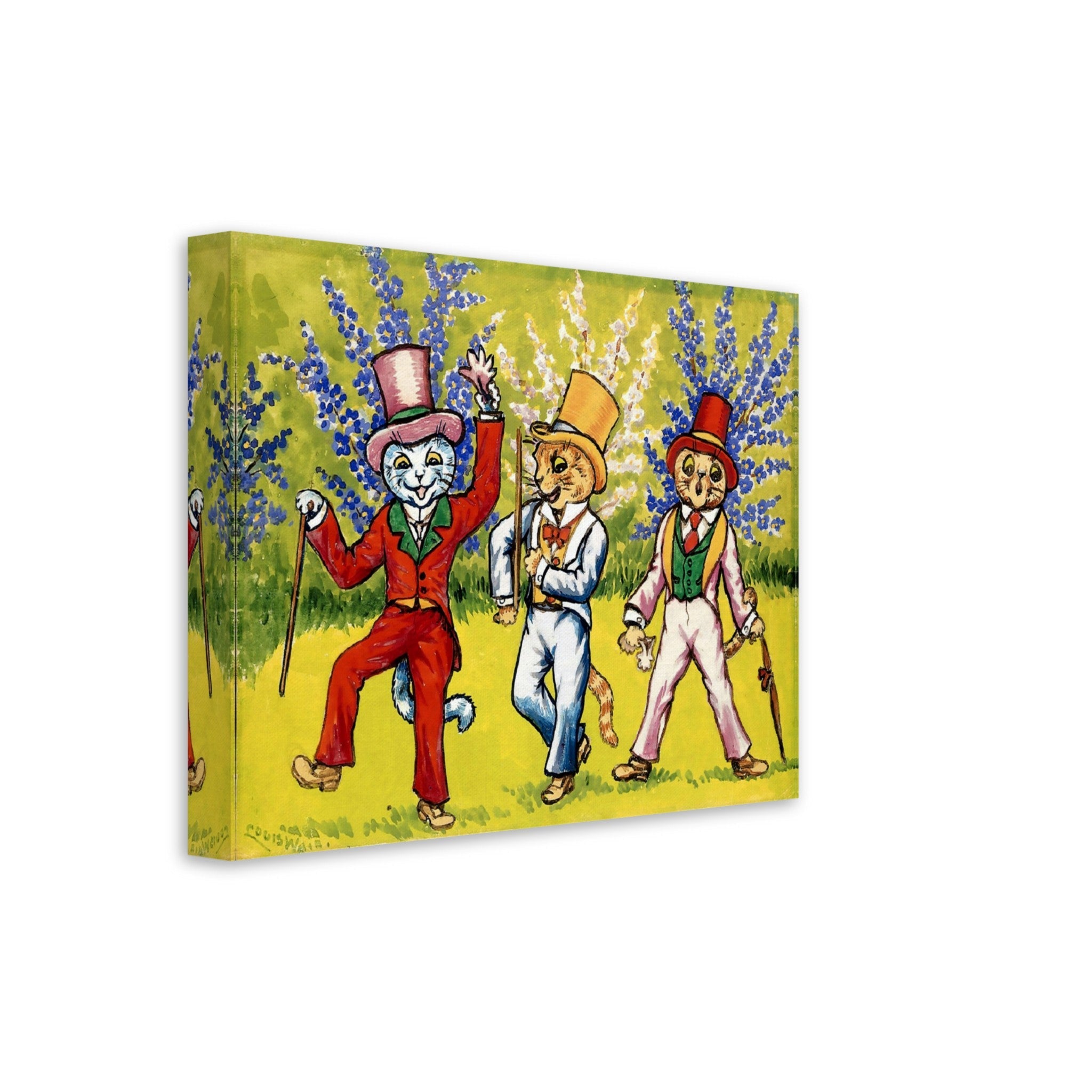 Cats Dancing Canvas Print - Vintage Louis Wain Canvas - Louis Wain Cat Canvas Print - WallArtPrints4U