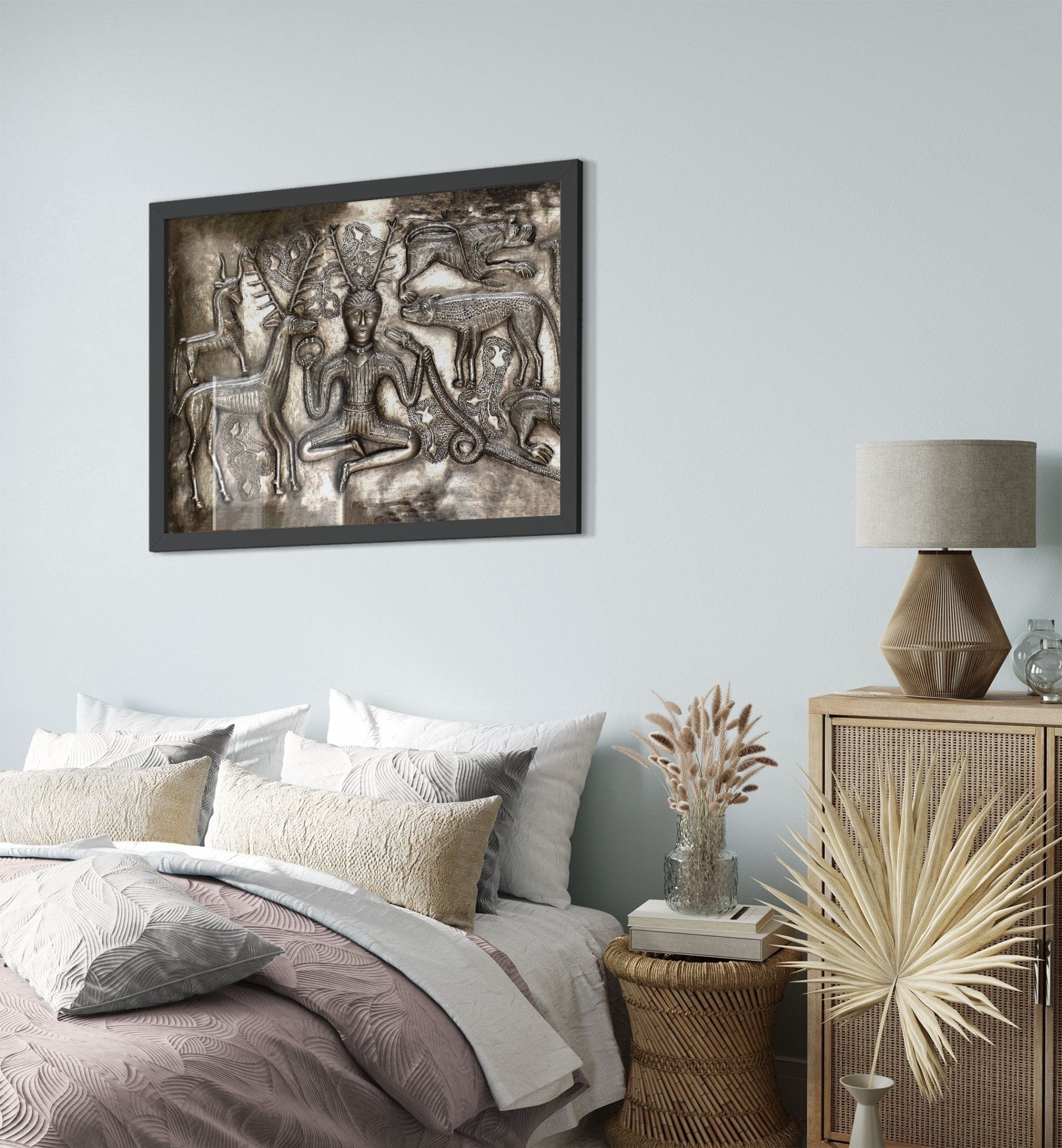 Cernunos Framed, Horned God Framed Print, Gundestrup Cauldron, 200 - 300 Bc - WallArtPrints4U