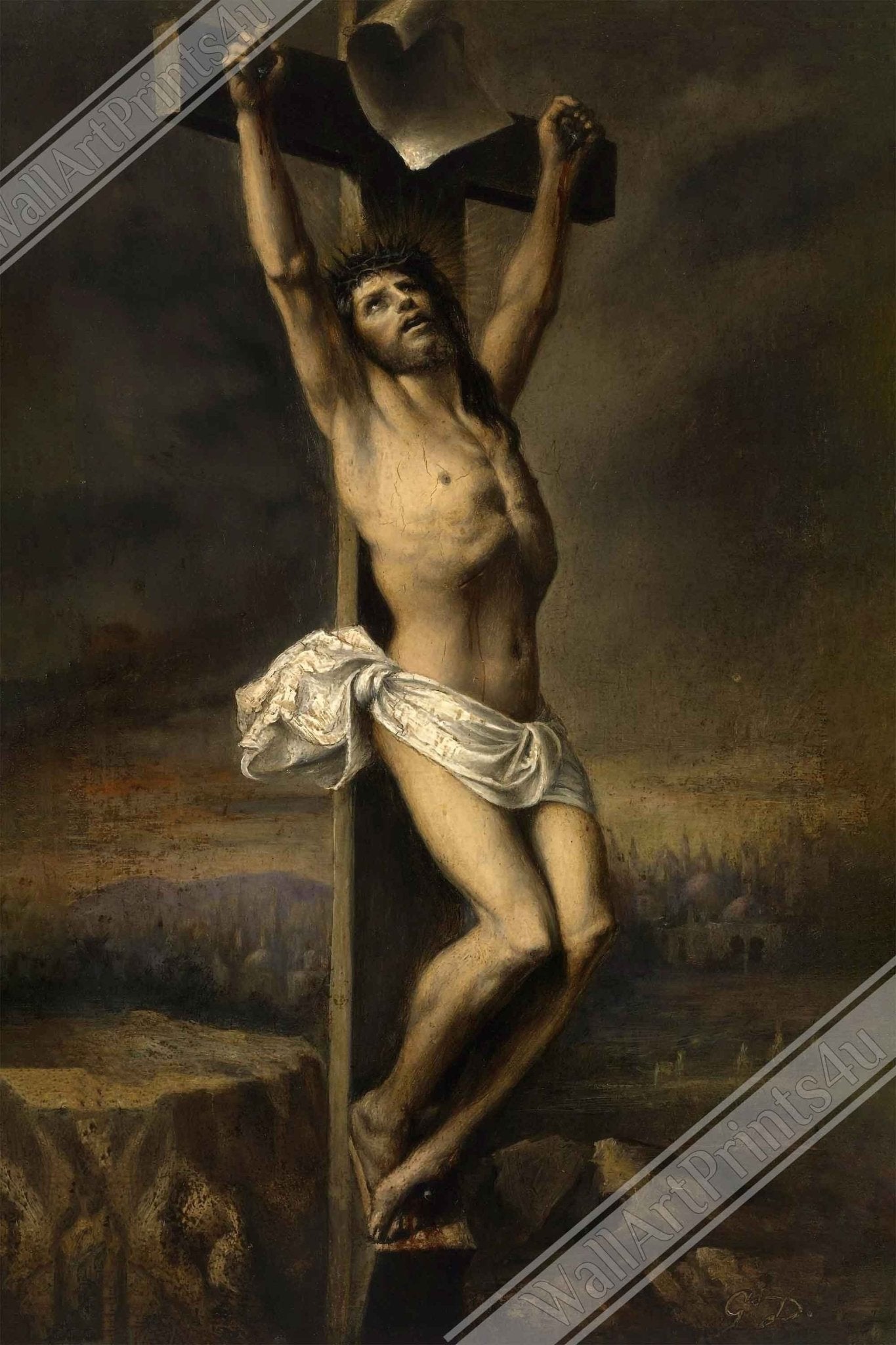 Christianity Canvas, Christ On The Cross, Gustav Dore Canvas Print - WallArtPrints4U