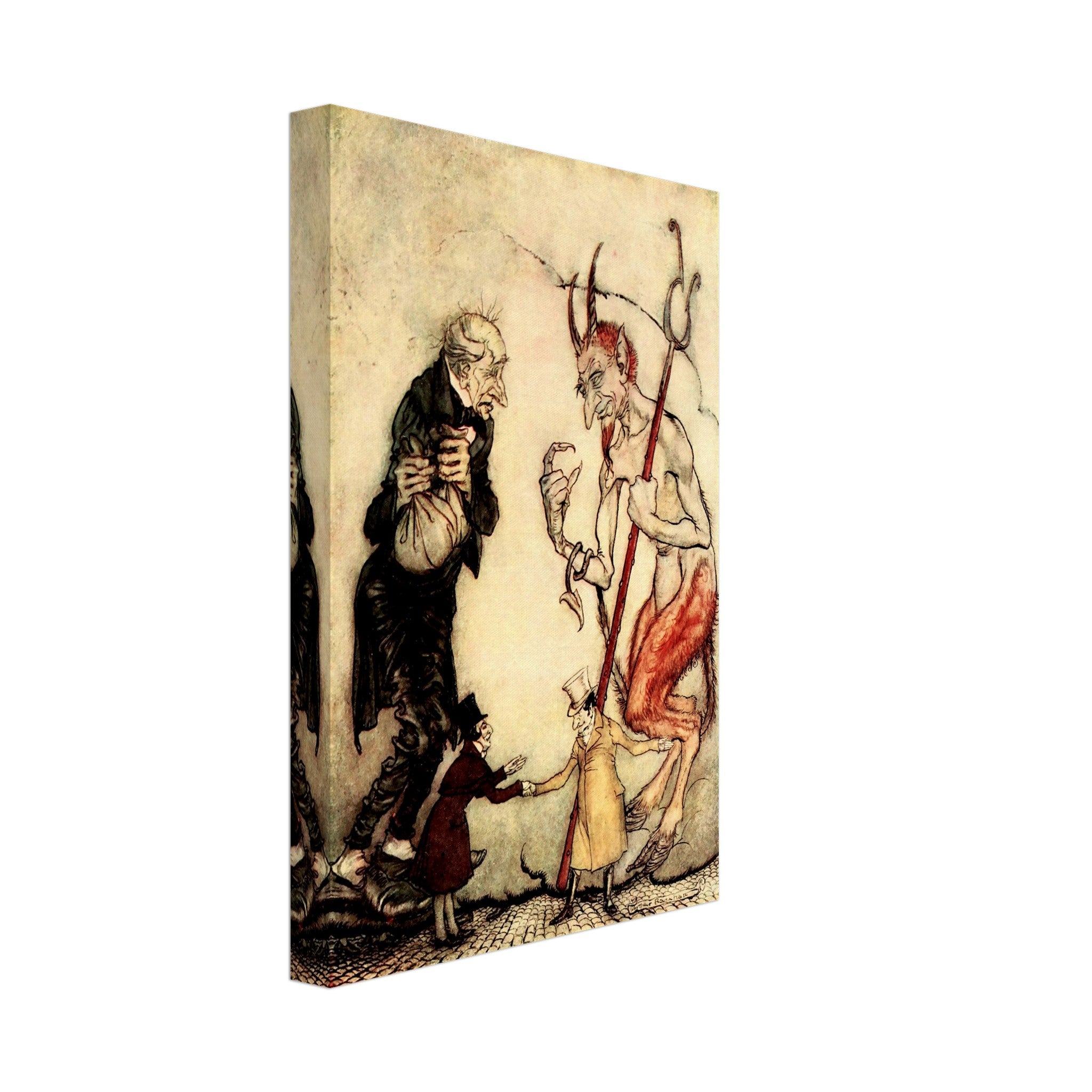 Christmas Carol Arthur Rackham Canvas Print - Old Scratch - Arthur Rackham Canvas - WallArtPrints4U