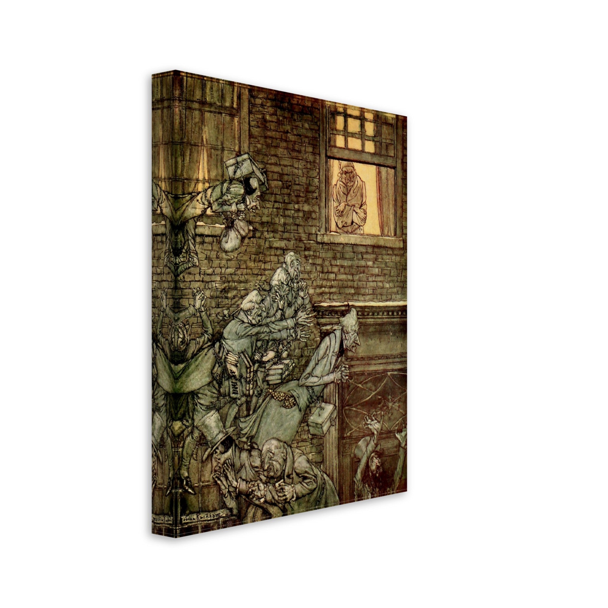 Christmas Carol Arthur Rackham Canvas Print - Phantoms Everywhere - Arthur Rackham Canvas - WallArtPrints4U
