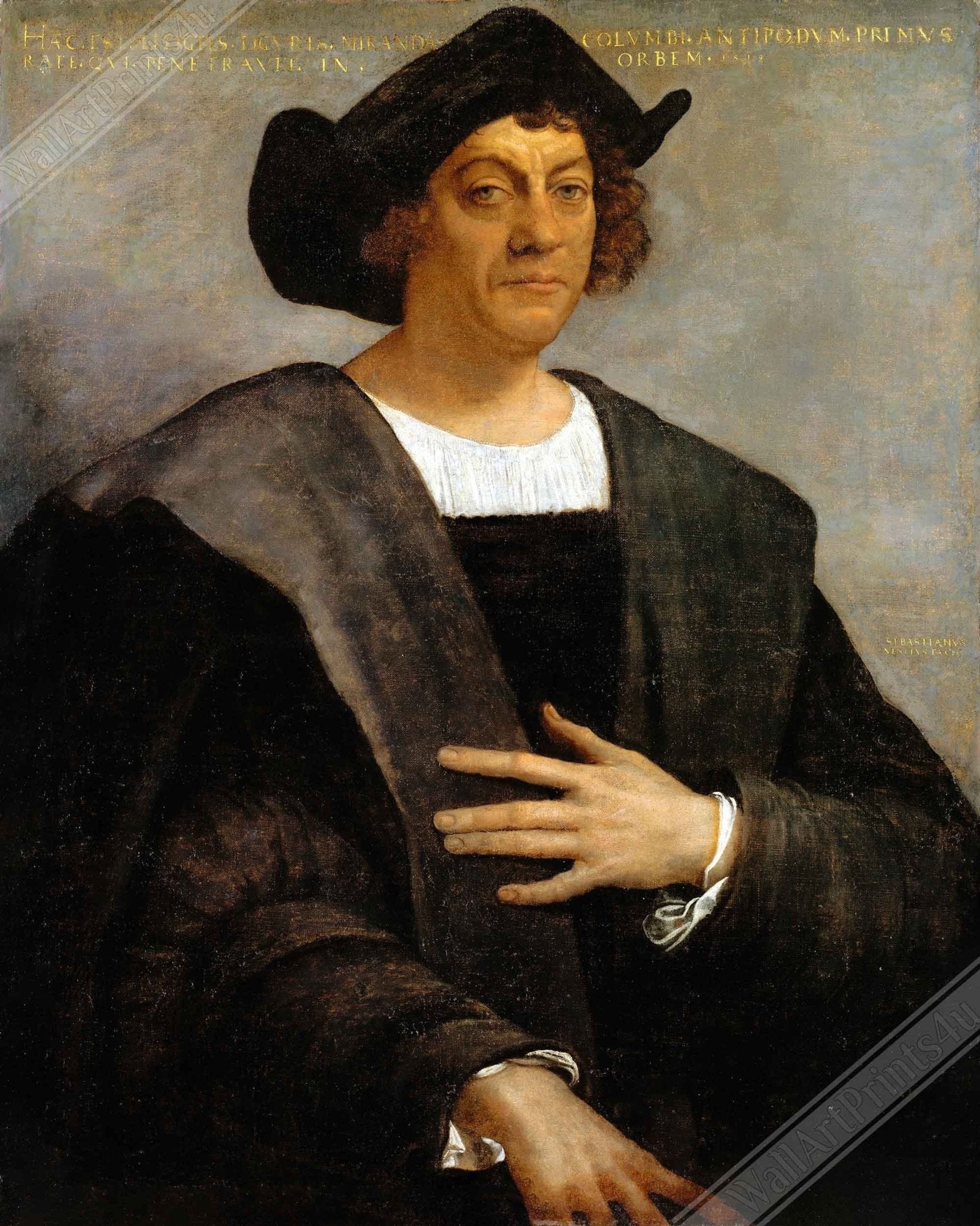 Christopher Columbus Poster, Vintage Portrait - Christopher Columbus Print - Portrait Said To Be Christopher Columbus - WallArtPrints4U