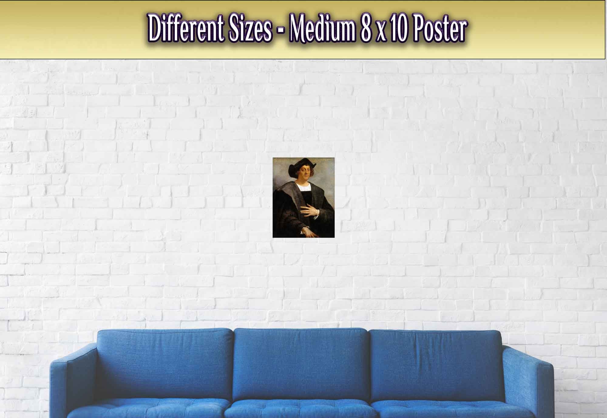 Christopher Columbus Poster, Vintage Portrait - Christopher Columbus Print - Portrait Said To Be Christopher Columbus - WallArtPrints4U