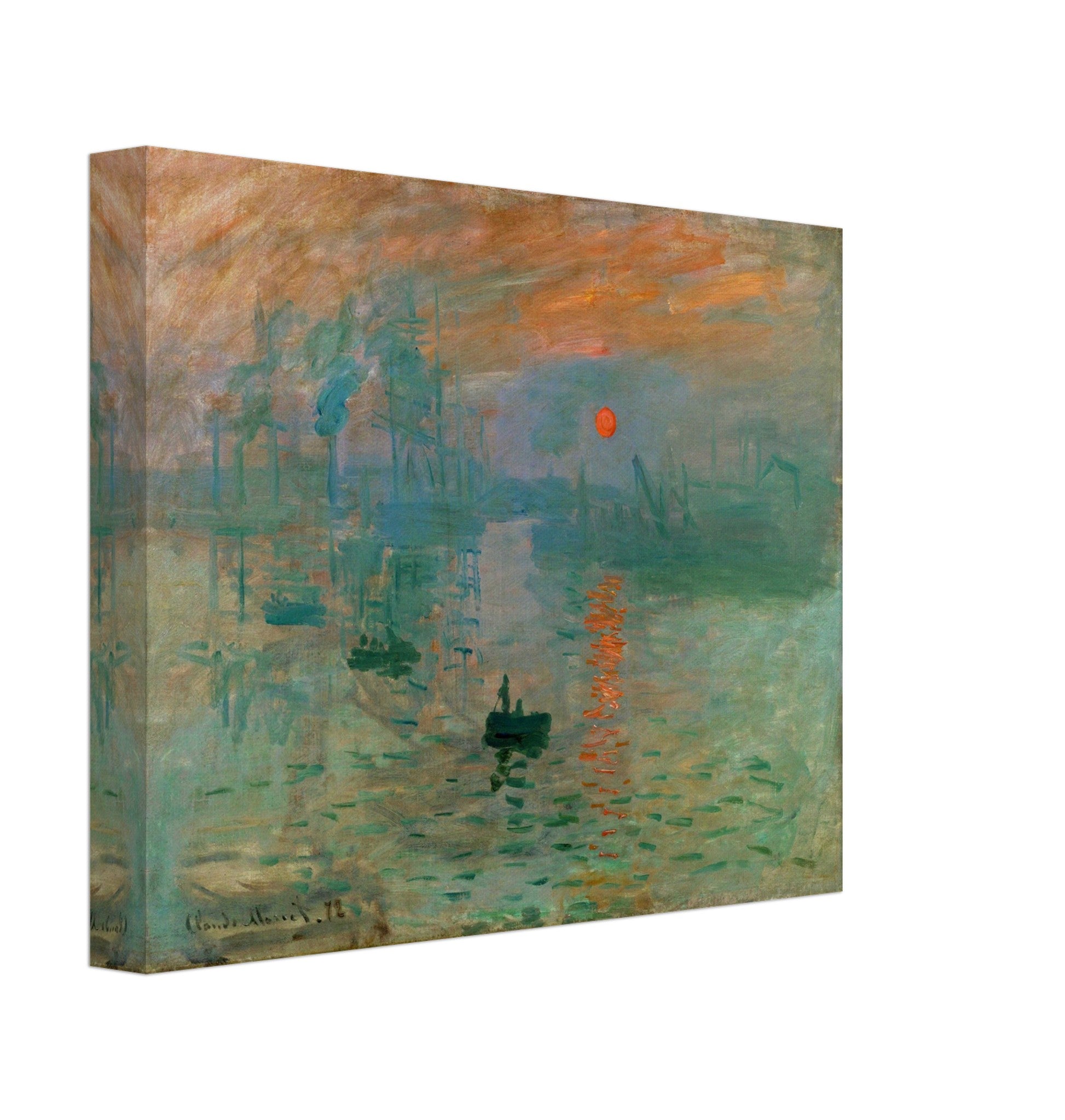 Claude Monet Canvas, Impression, Soleil Levant Canvas Print Impressionist Painting - WallArtPrints4U