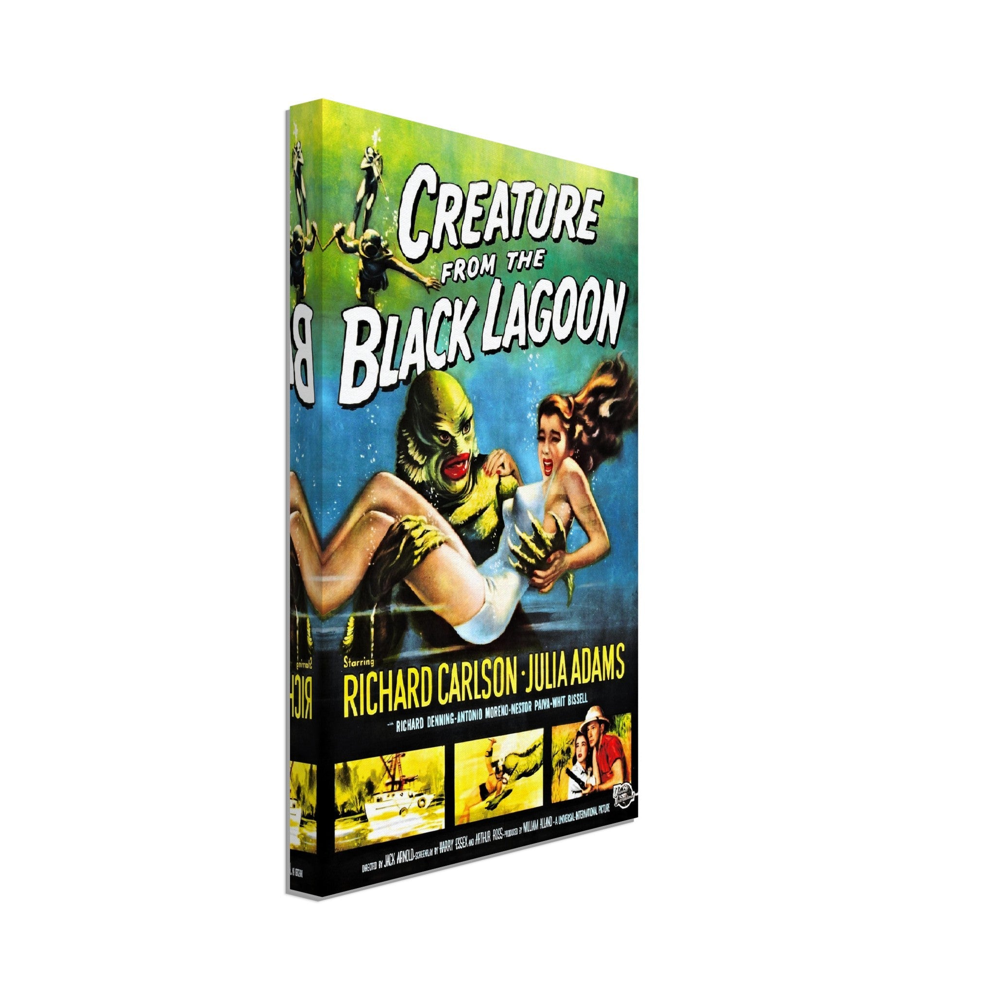 Creature From The Black Lagoon Canvas, Vintage Horror Movie Canvas 1954 - WallArtPrints4U