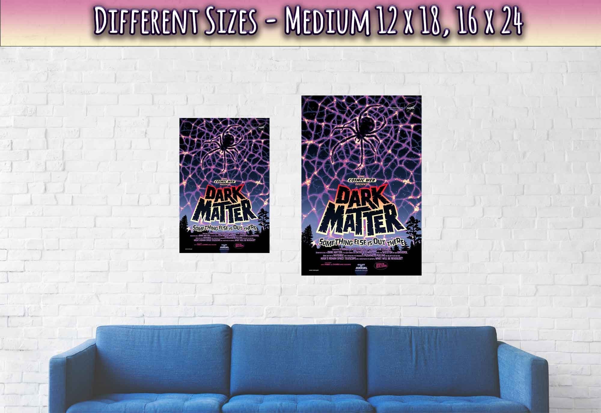 Dark Matter Poster - Vintage Nasa Space Poster Halloween Comic Version Designed By Nasa - WallArtPrints4U