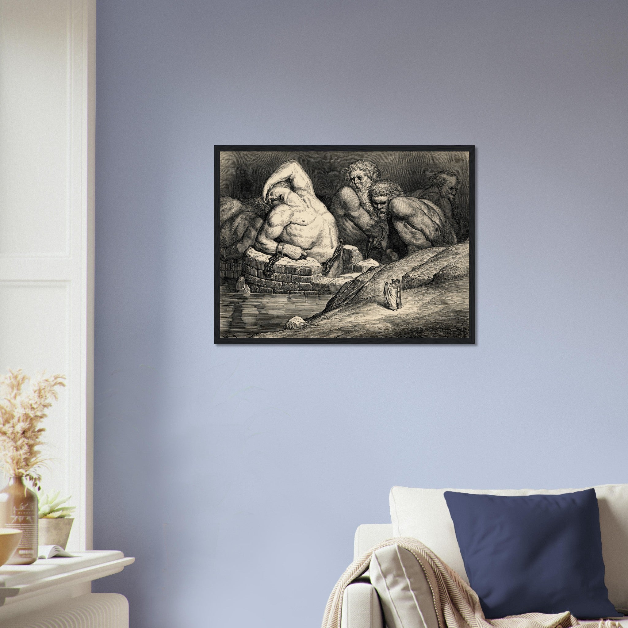 Divine Comedy Framed The Titans Imprisoned In Hell Gustave Dore Inferno Illustration - WallArtPrints4U