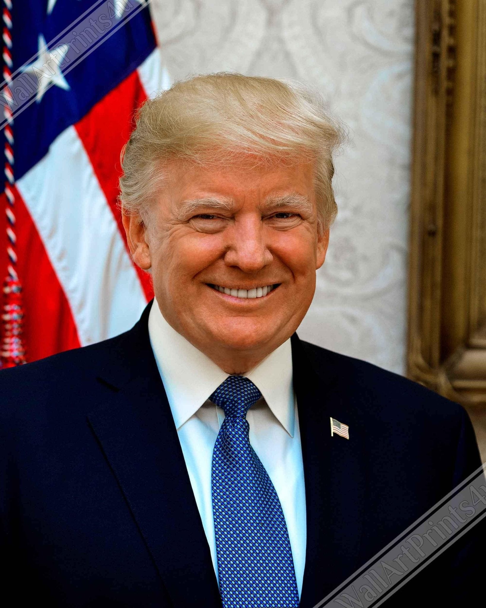 Donald Trump Canvas, 45th President Of These United States, Vintage Photo Portrait - Donald Trump Canvas Print - WallArtPrints4U