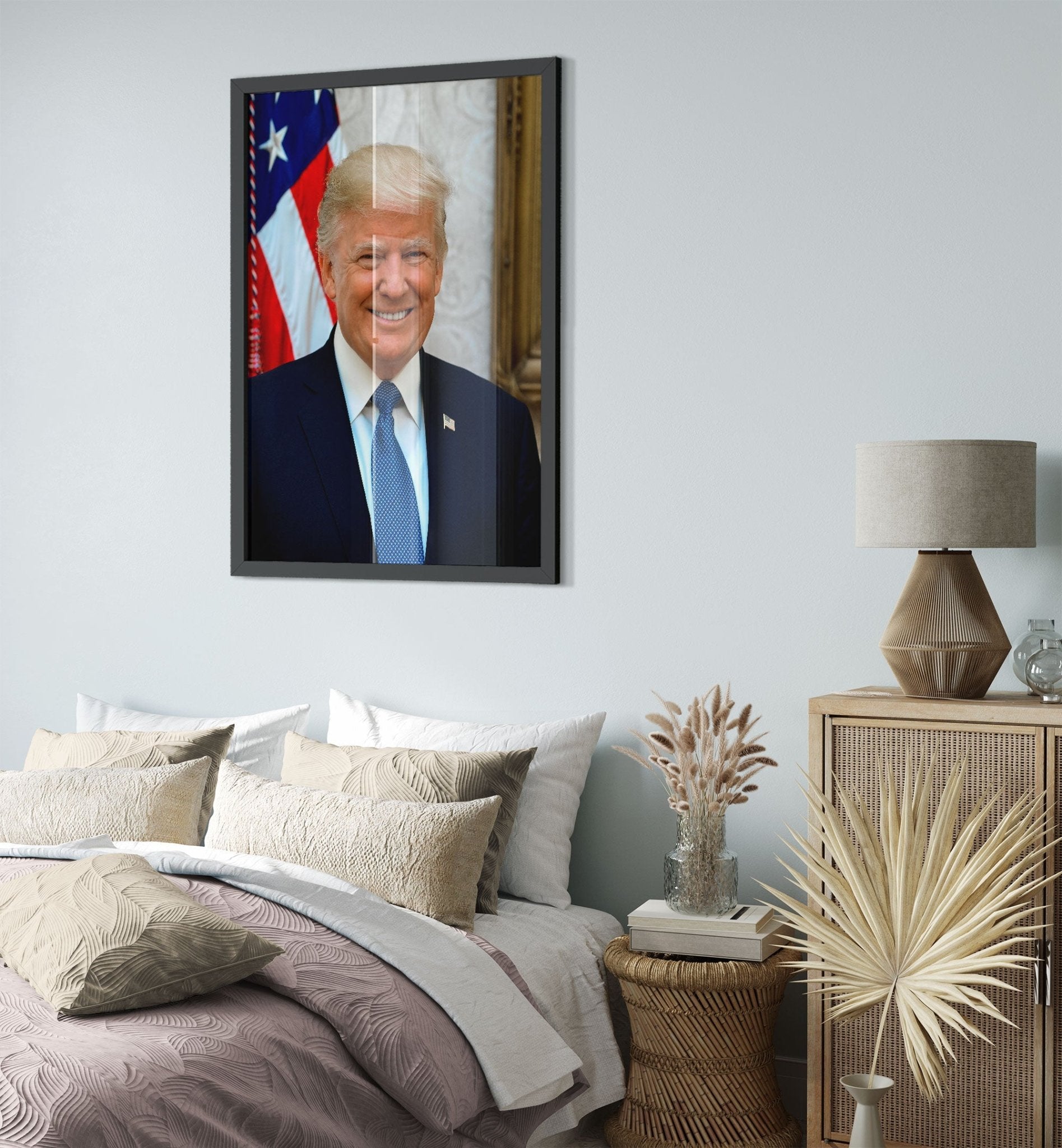 Donald Trump Framed, 45th President Of These United States, Vintage Photo Portrait - Donald Trump Framed Print UK, EU USA Domestic Shipping - WallArtPrints4U
