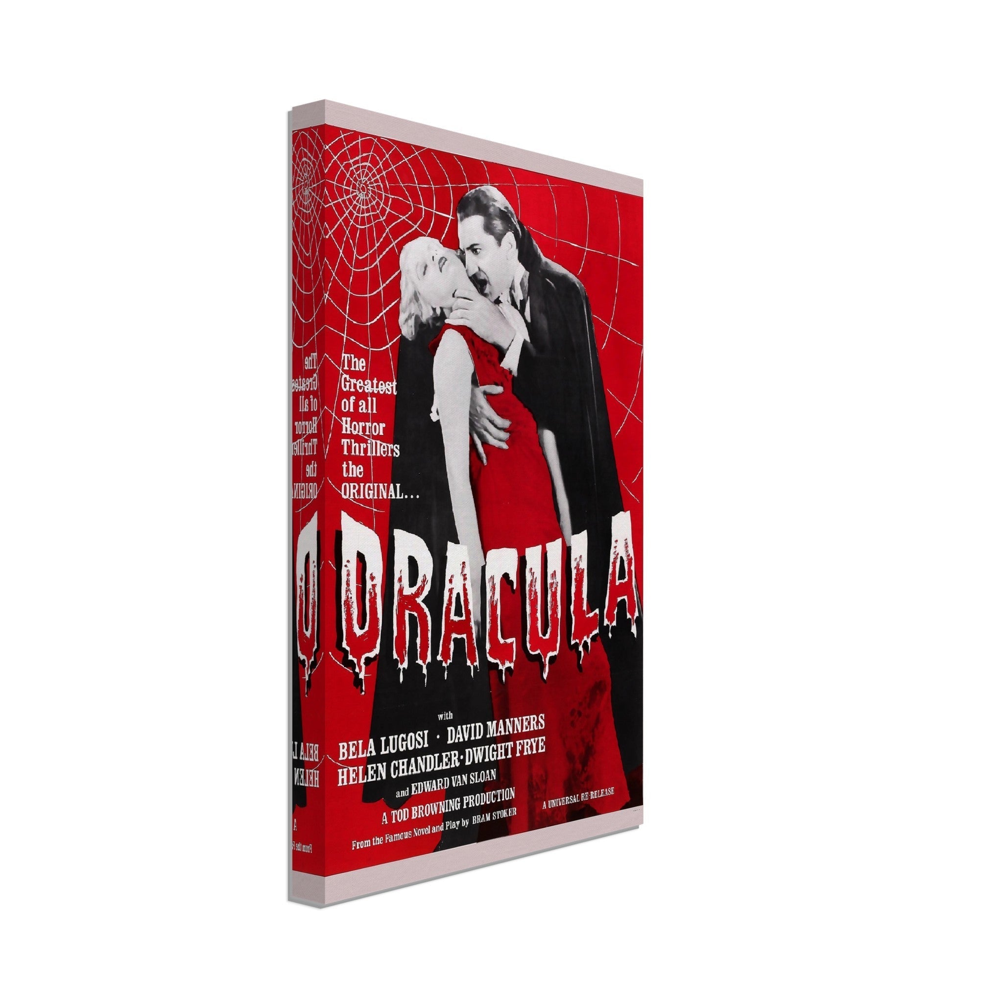 Dracula 1931 Canvas, Vintage Horror Movie Dracula Canvas Film Art - Bela Lugosi, Helen Chandler, Bram Stoker - WallArtPrints4U