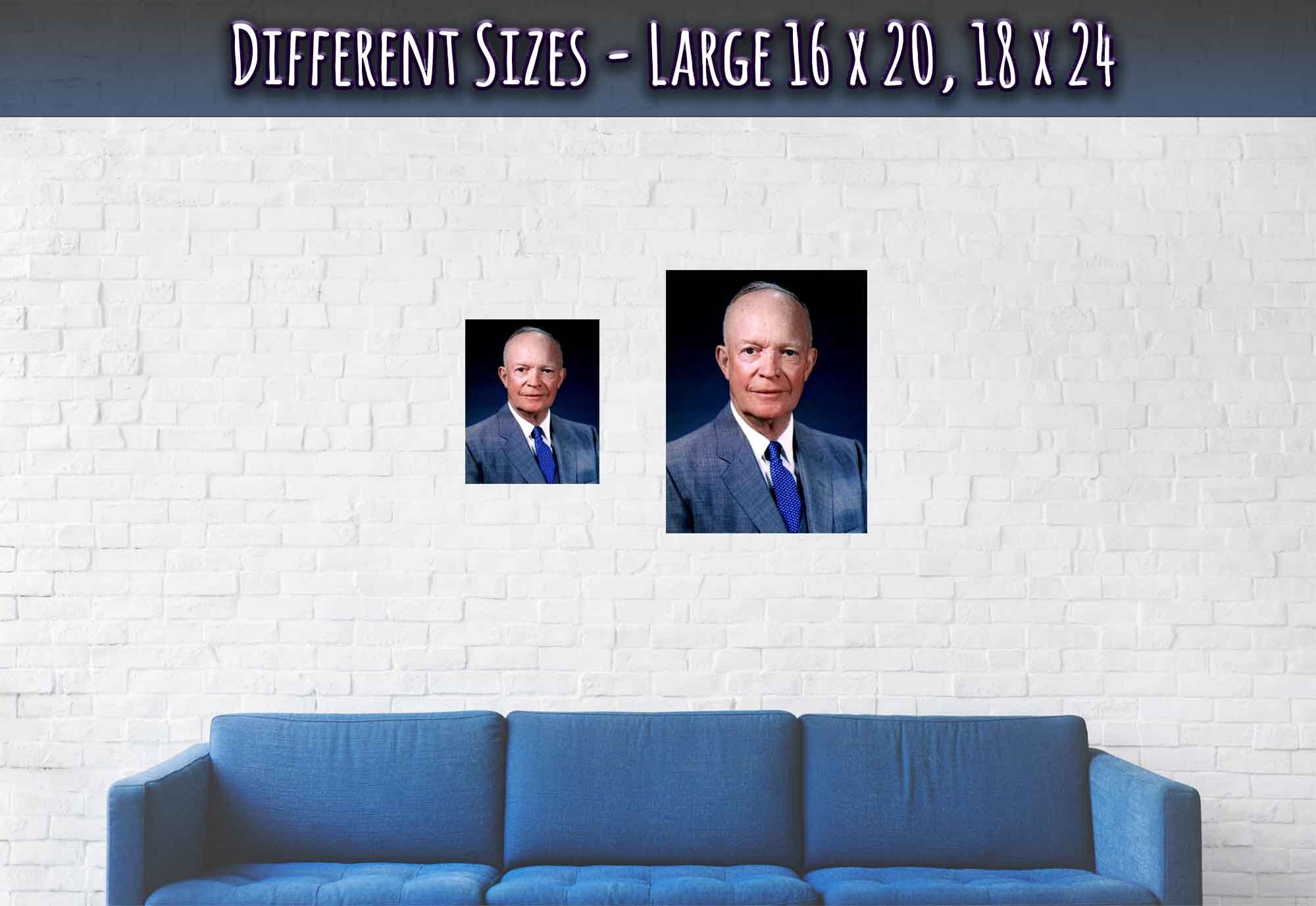 Dwight Eisenhower Poster, 34th President Of These United States, Vintage Photo Portrait Dwight Eisenhower Print - WallArtPrints4U