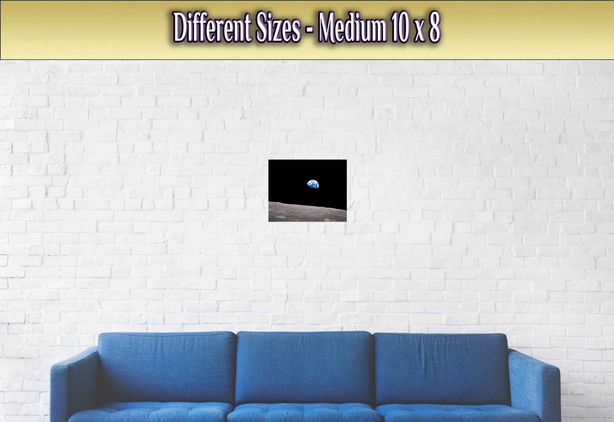 Earthrise Poster, Famous Photo Print From 1968, Shot From The Moon, Beginning The Environmental Movement - WallArtPrints4U