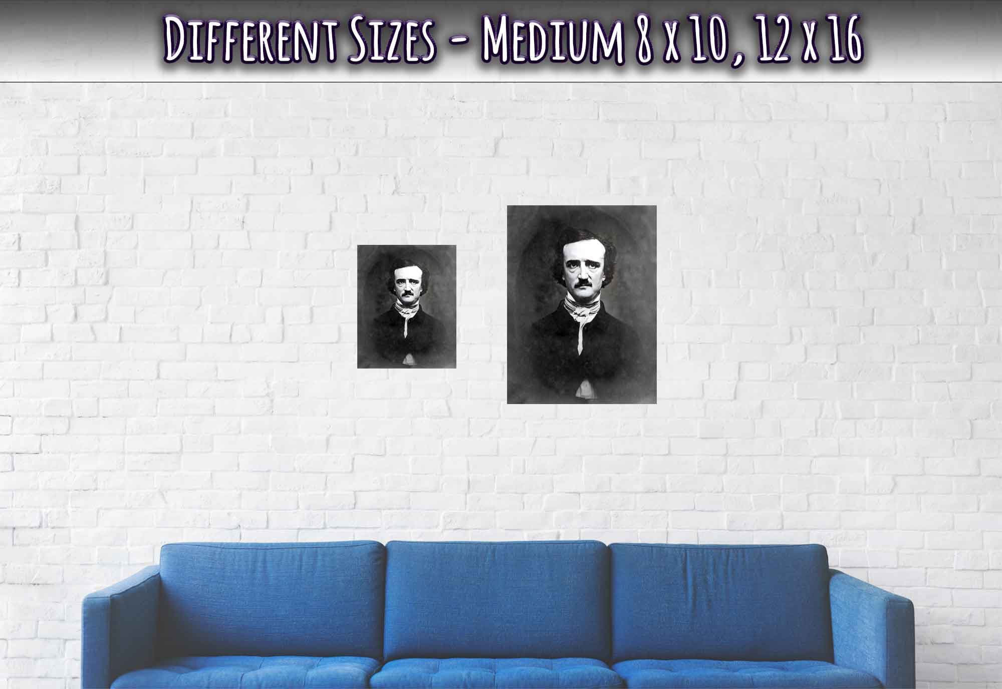 Edgar Allan Poe Poster, The Raven, American Poet Writer - Edgar Allan Poe Print - WallArtPrints4U