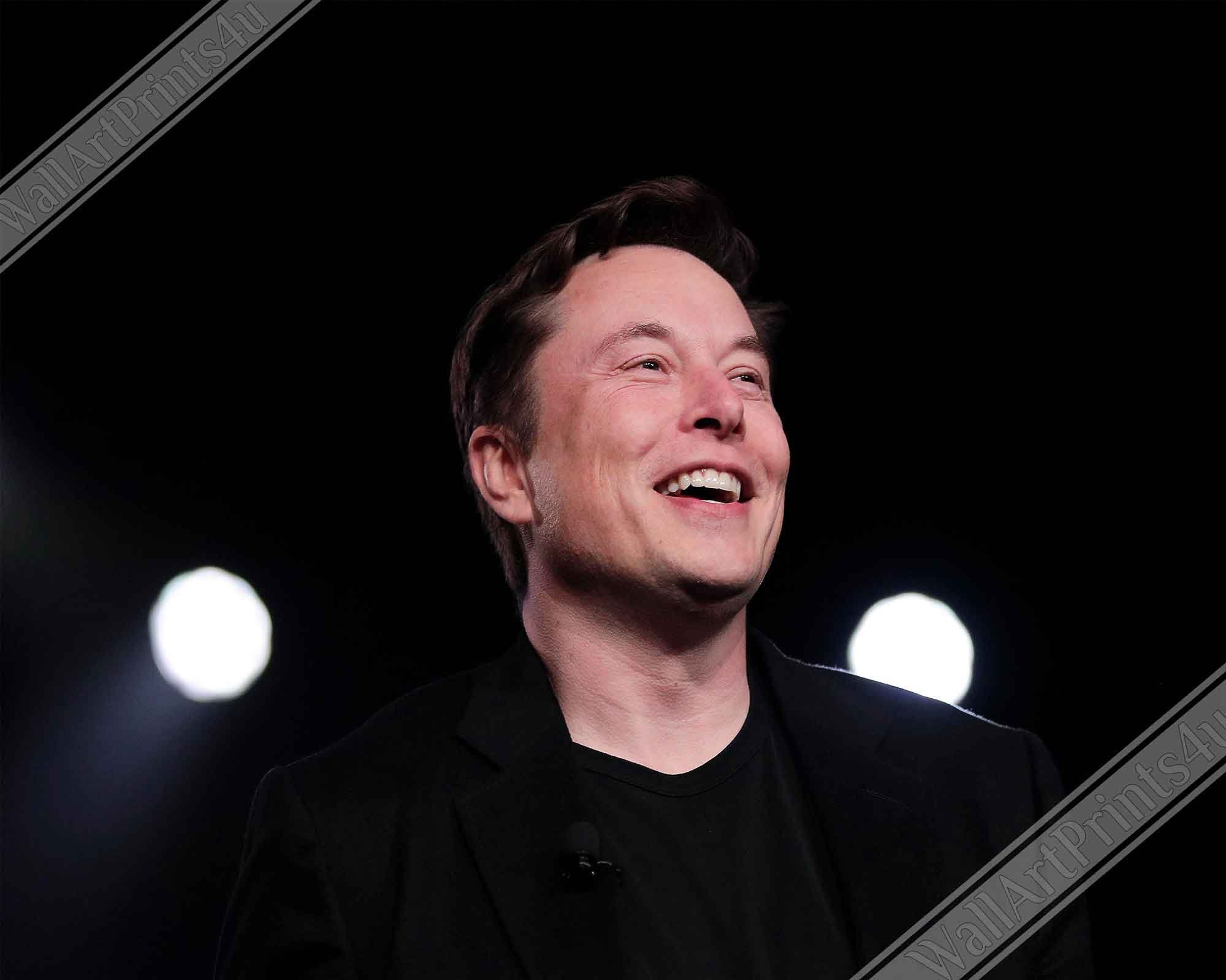 Elon Musk Framed, Worlds Richest Person, Photo Portrait - Elon Musk Framed Print - WallArtPrints4U