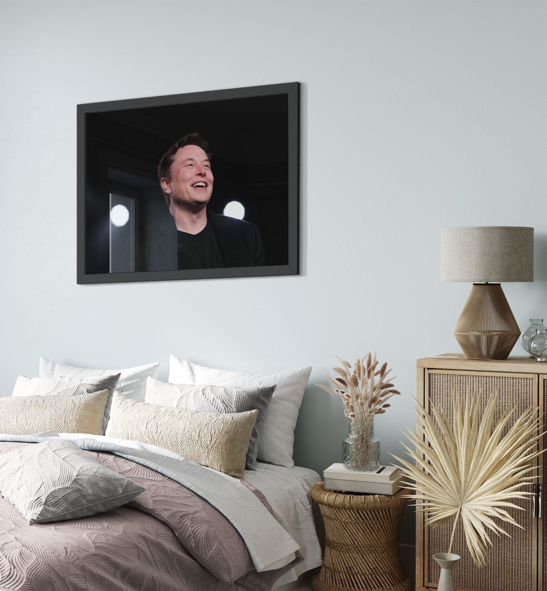 Elon Musk Framed, Worlds Richest Person, Photo Portrait - Elon Musk Framed Print - WallArtPrints4U