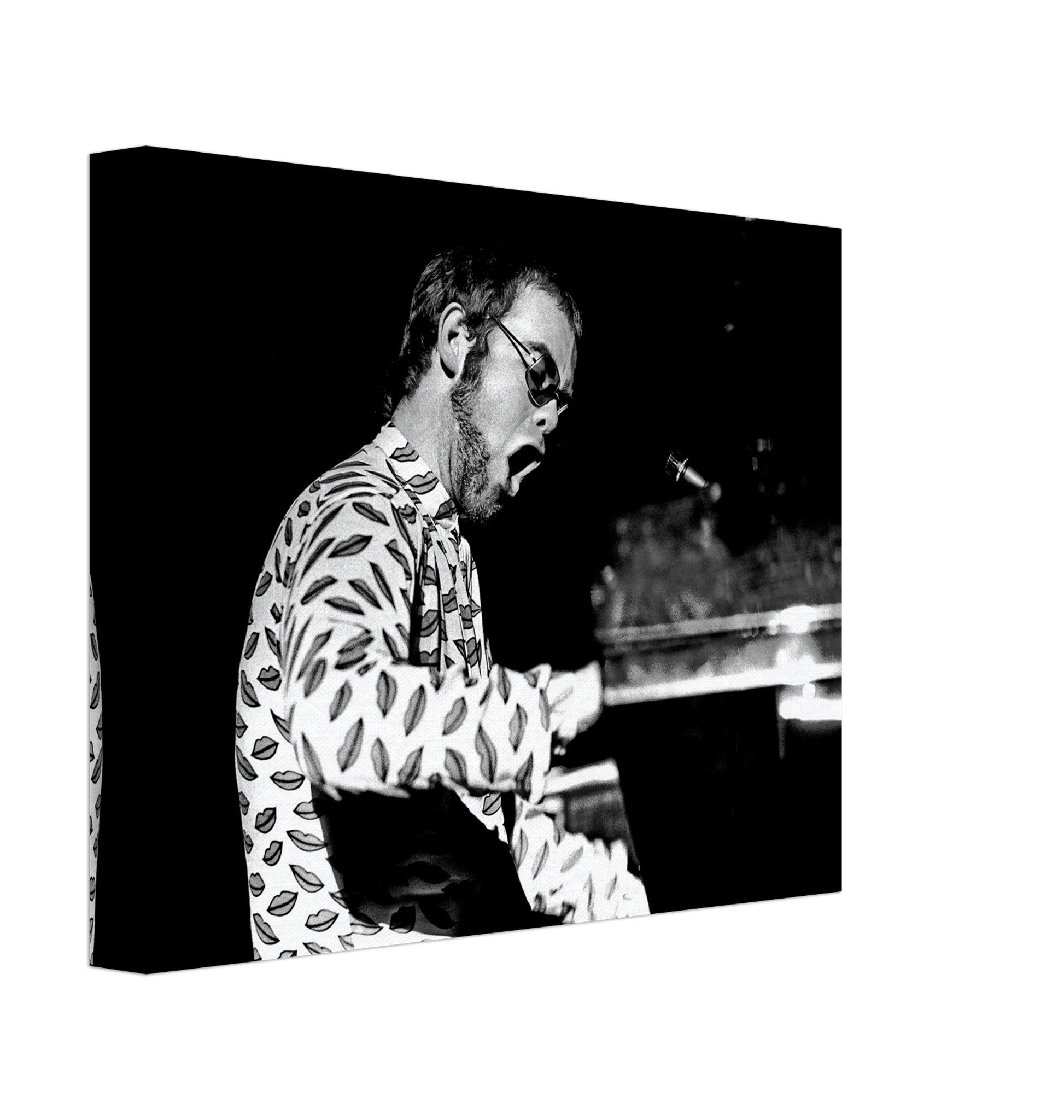 Elton John Canvas, From 1970s, Vintage Photo Portrait - Elton John Canvas Print - WallArtPrints4U