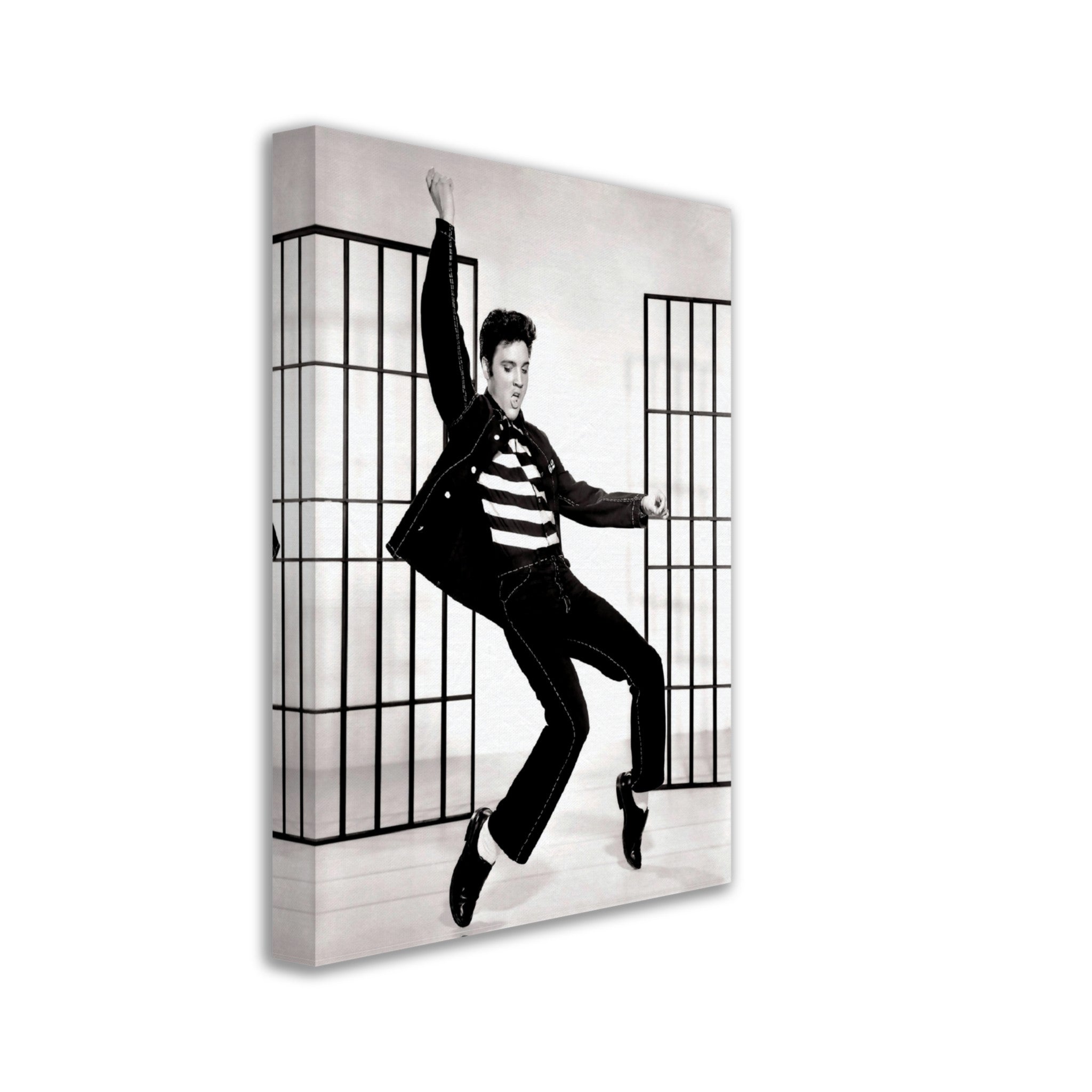 Elvis Presley Canvas, Jail House Rock, Vintage Photo - Iconic Elvis Presley Canvas Print - WallArtPrints4U