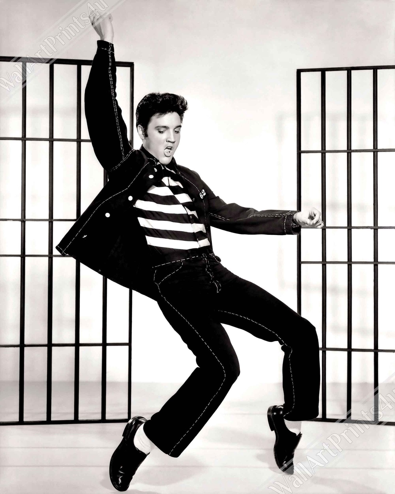 Elvis Presley Canvas, Jail House Rock, Vintage Photo - Iconic Elvis Presley Canvas Print - WallArtPrints4U