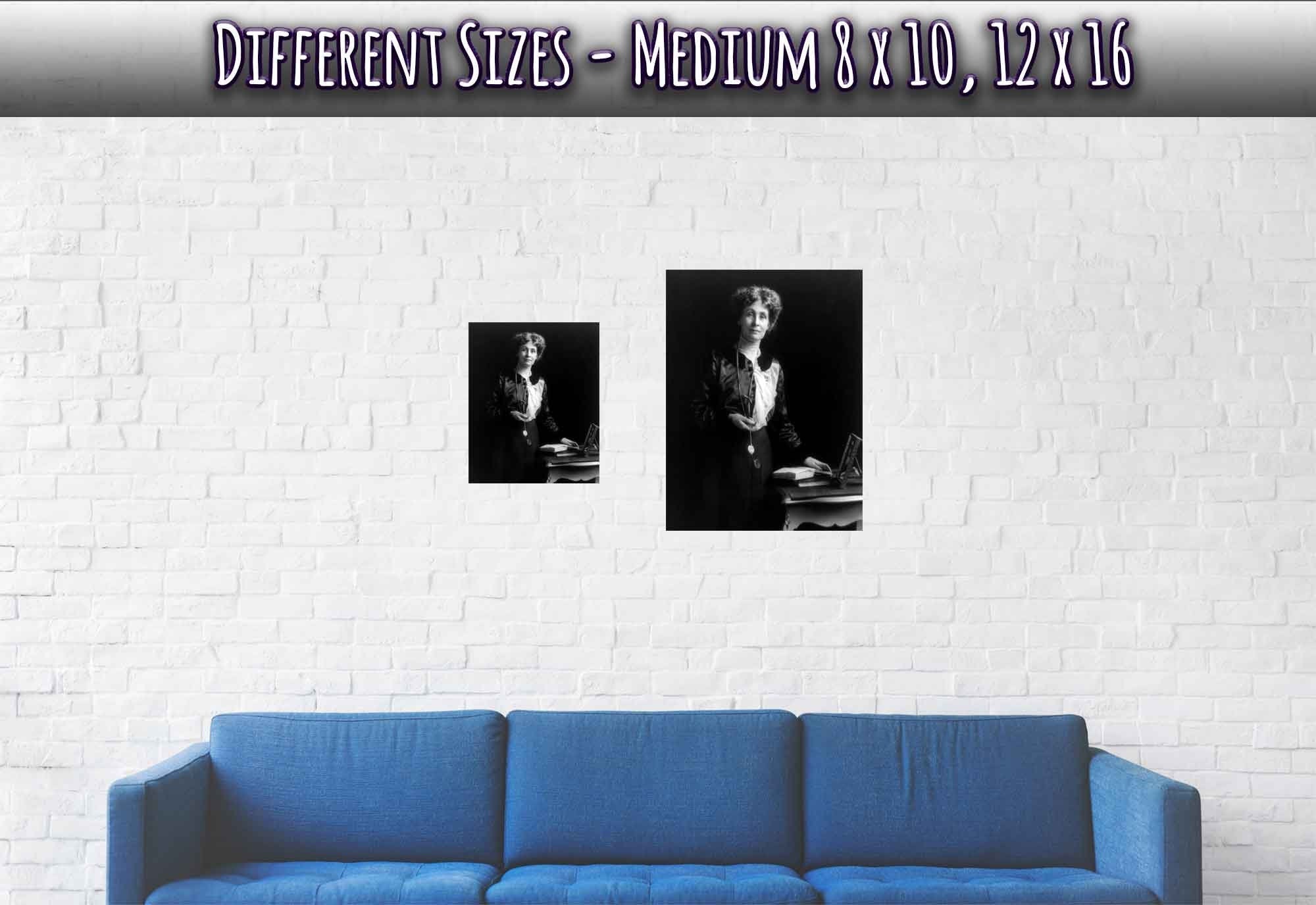 Emmeline Pankhurst Poster, Circa 1913, Vintage Photo Portrait - Emmeline Pankhurst Print - WallArtPrints4U