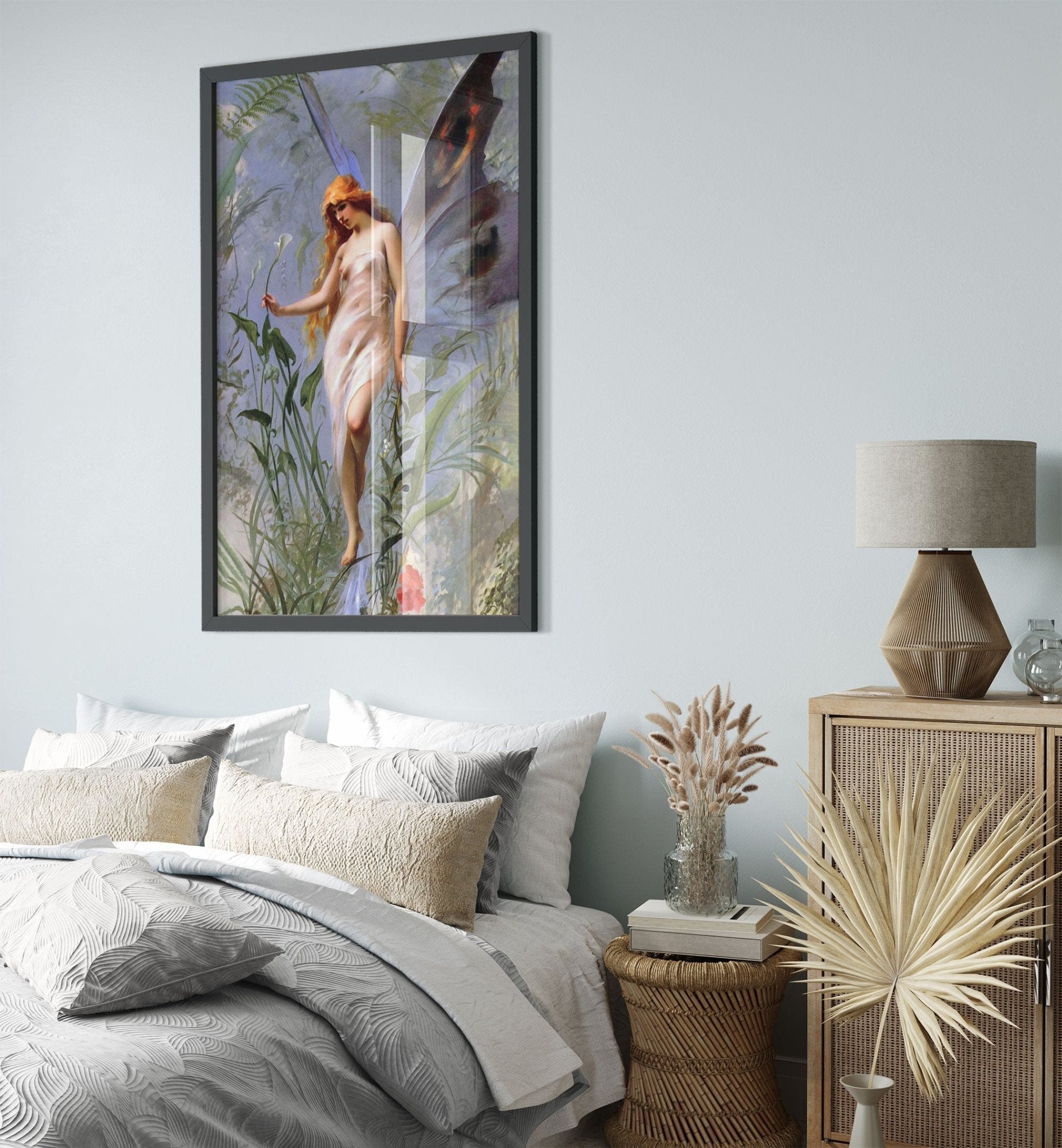Fairy Framed Print, Lily Fairy Print, Luis Falero 1888 - WallArtPrints4U