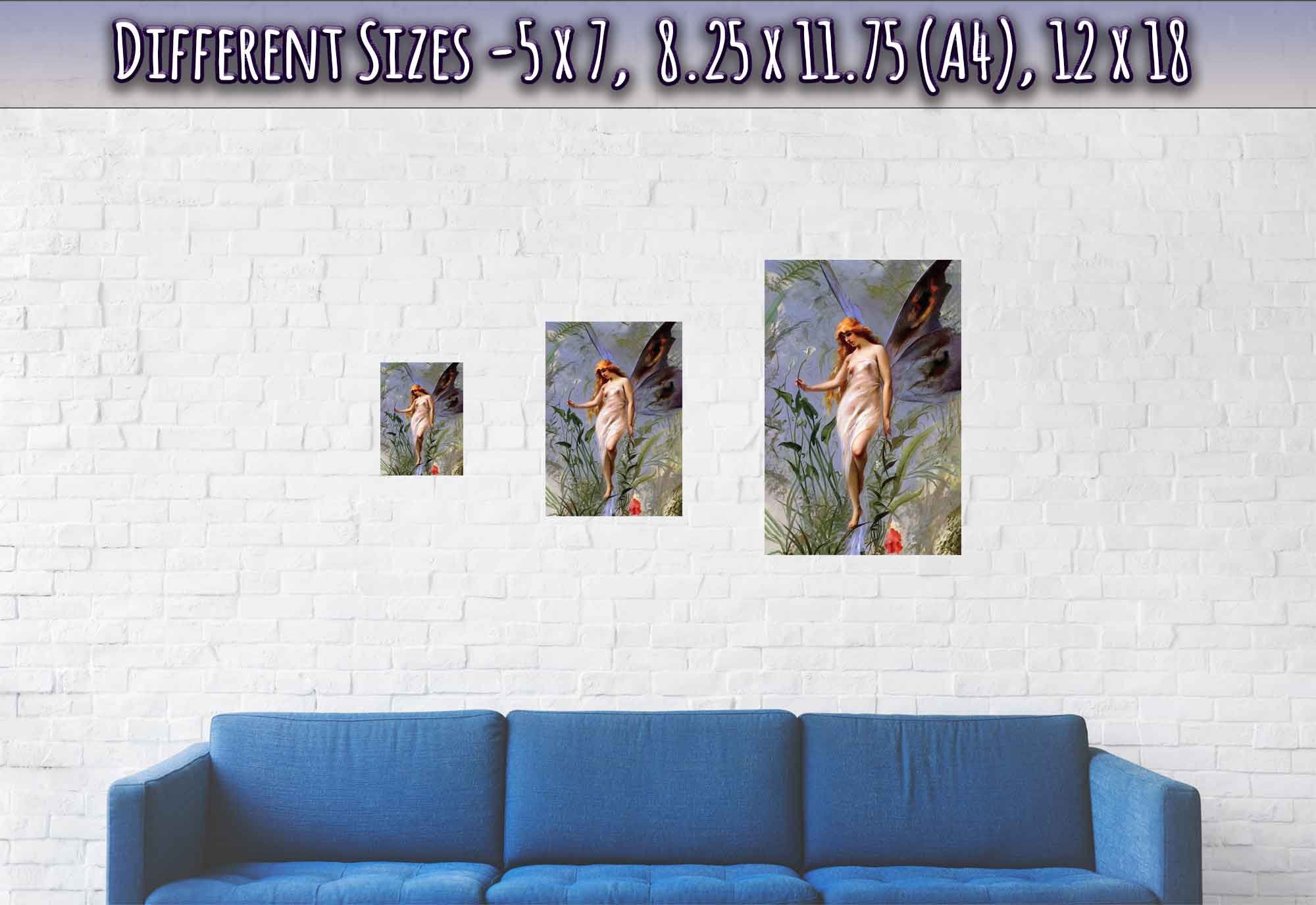 Fairy Poster, Lily Fairy Print, Luis Falero 1888 - WallArtPrints4U