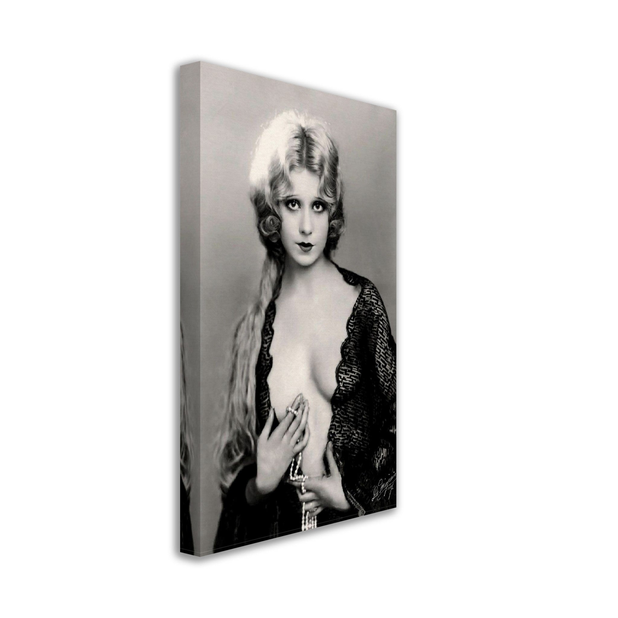 Faith Bacon Canvas, Burlesque Dancer - Vintage Art - Retro Pin Up Girl Canvas Print - 1942 - WallArtPrints4U