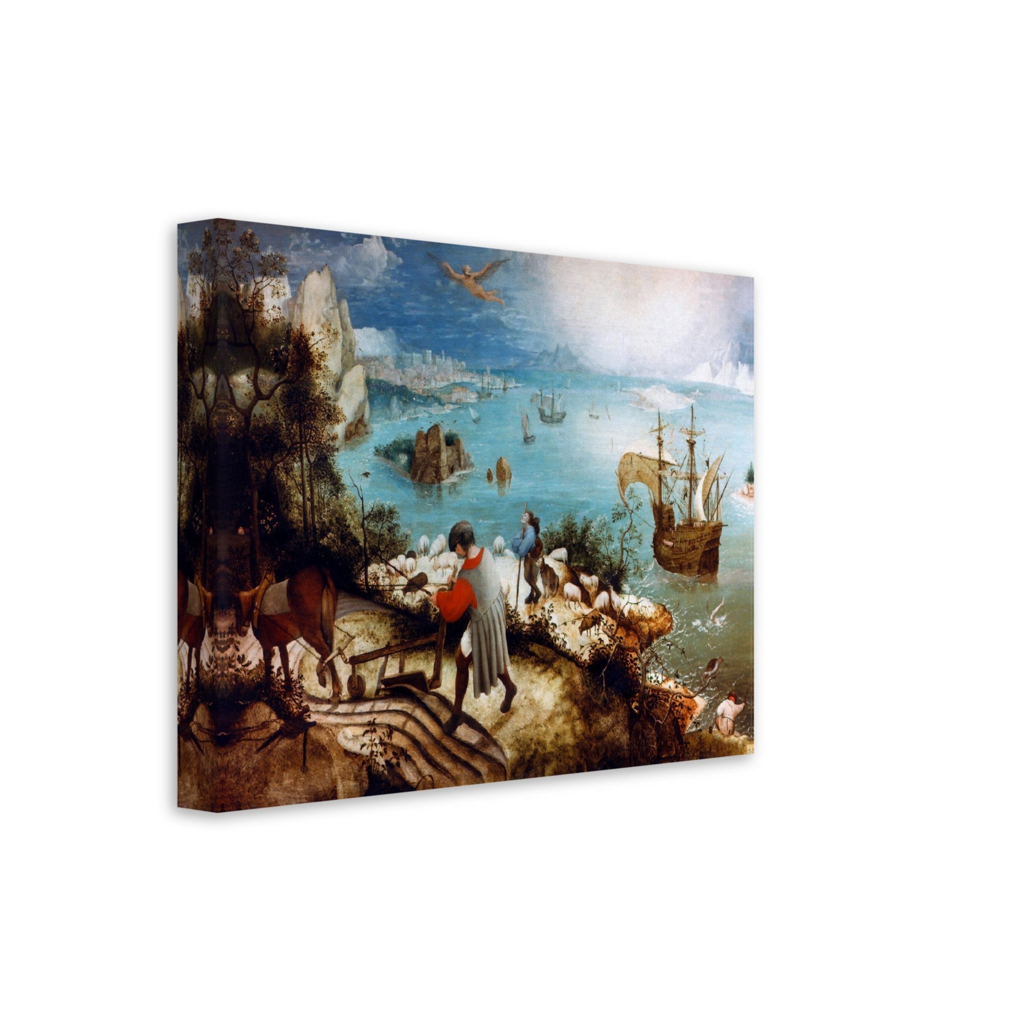 Fall Of Icarus Canvas Print Vintage Icarus Canvas Pieter Bruegel The Elder - WallArtPrints4U