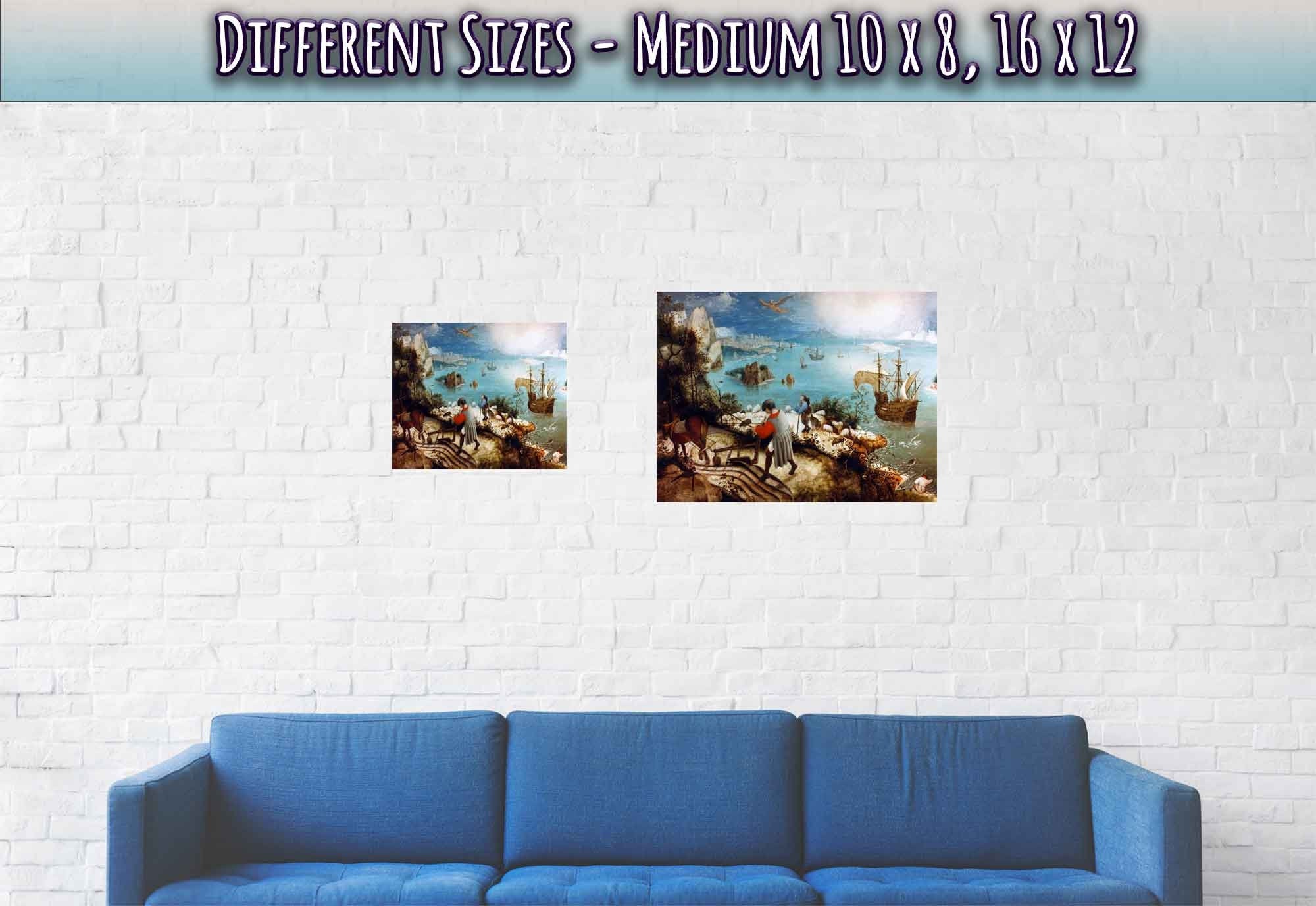 Fall Of Icarus Poster Vintage Icarus Print Pieter Bruegel The Elder - WallArtPrints4U