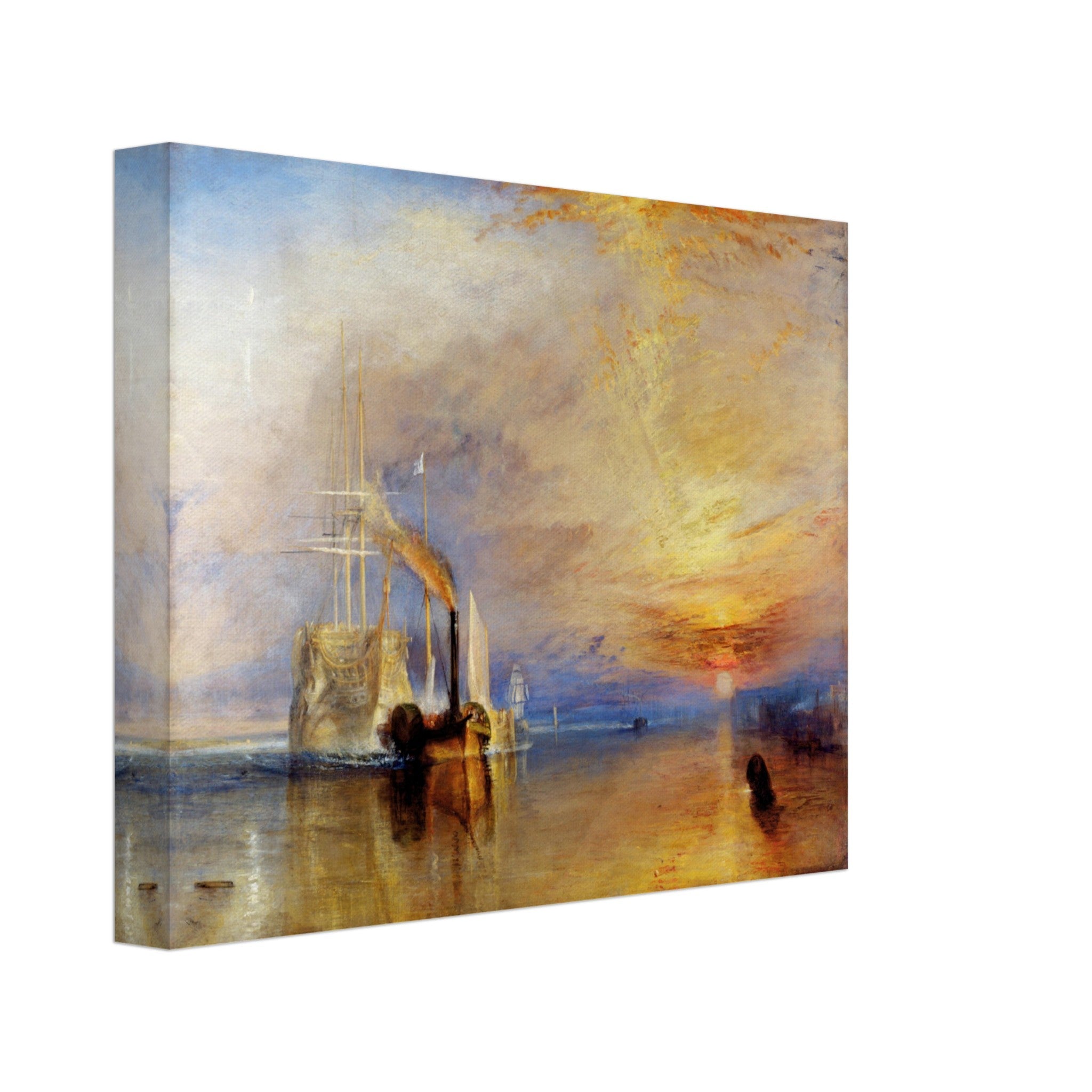 Fighting Temeraire Canvas Print William Turner (JMW Turner) Fighting Temeraire Celebrated Gunship Last Journey - WallArtPrints4U