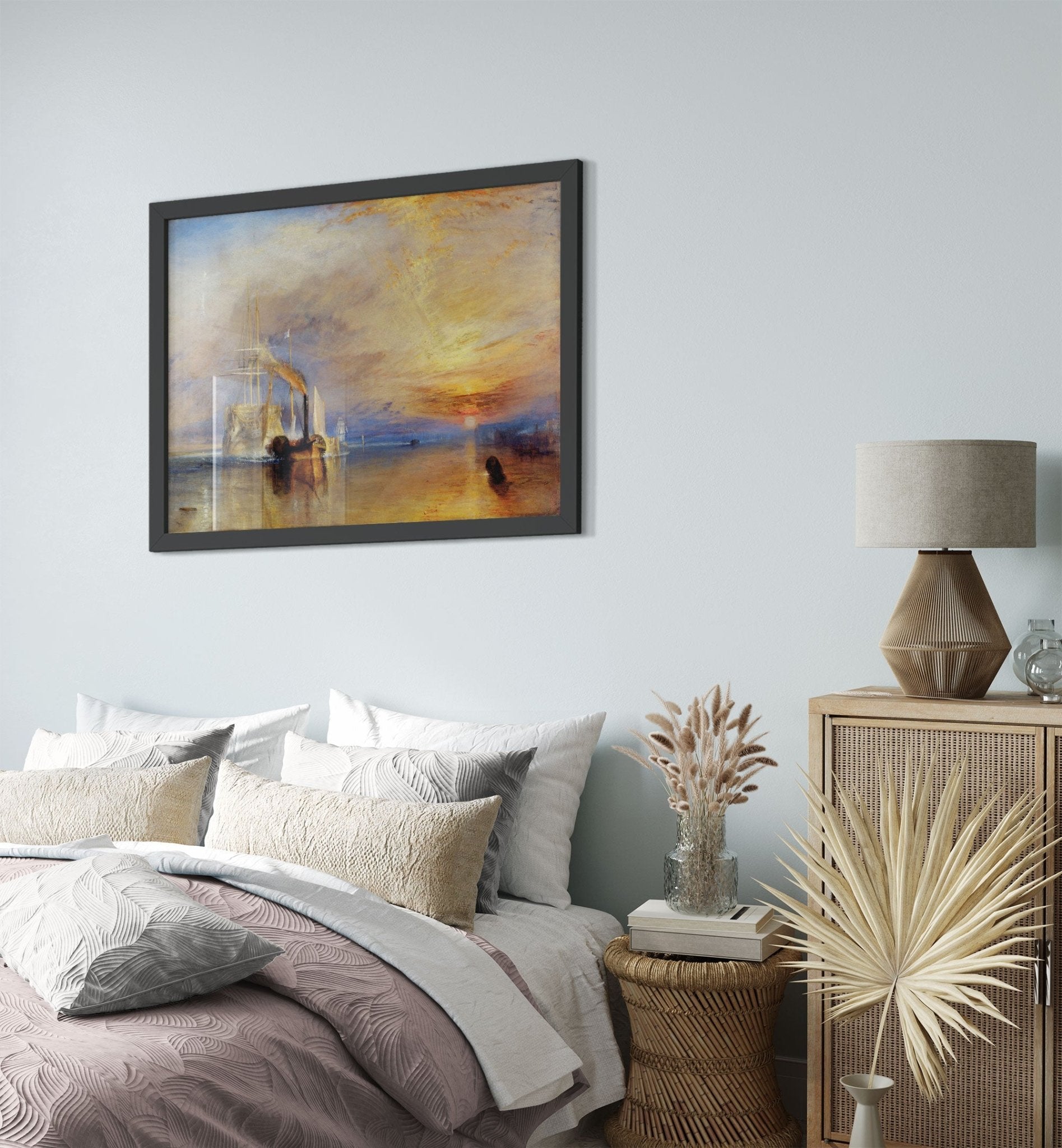 Fighting Temeraire Framed Print William Turner (JMW Turner) Fighting Temeraire Celebrated Gunship Last Journey - WallArtPrints4U