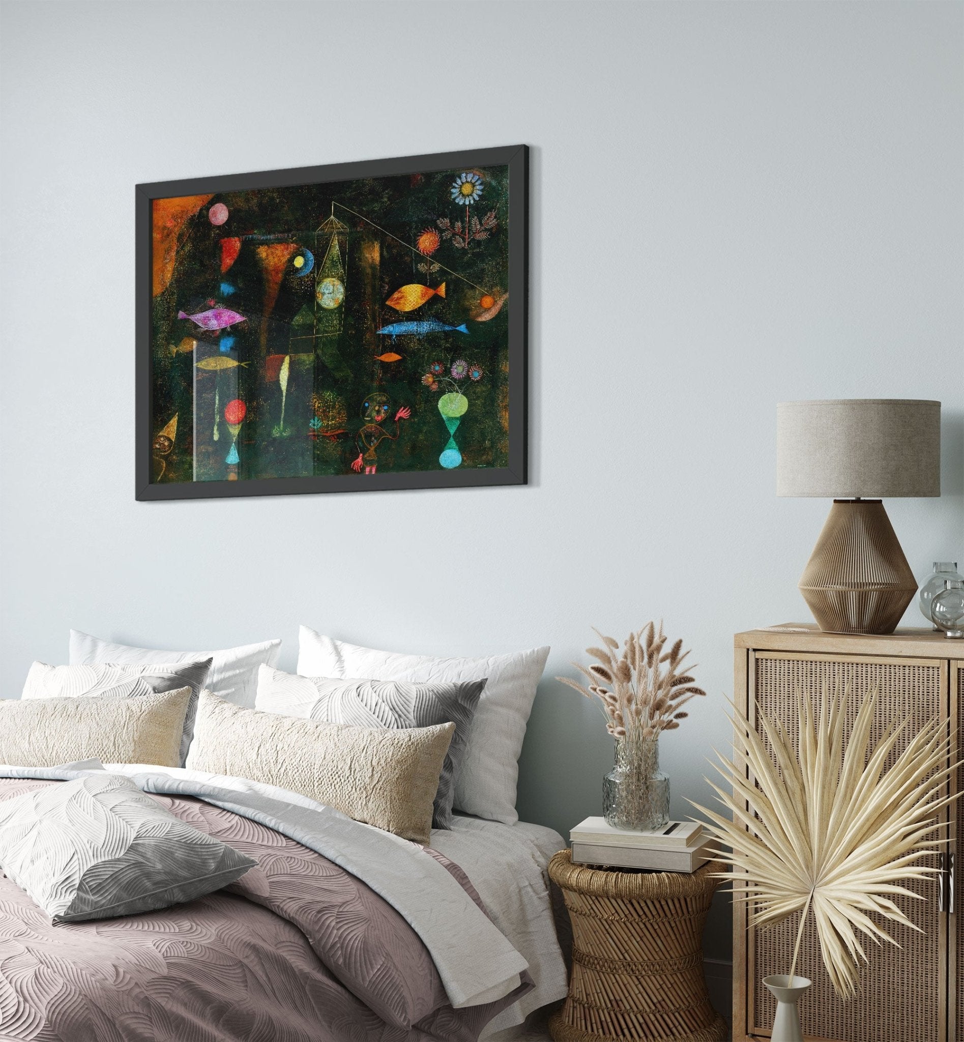 Fish Magic Framed Print, Paul Klee Frameds Abstract Fish Magic Art - WallArtPrints4U
