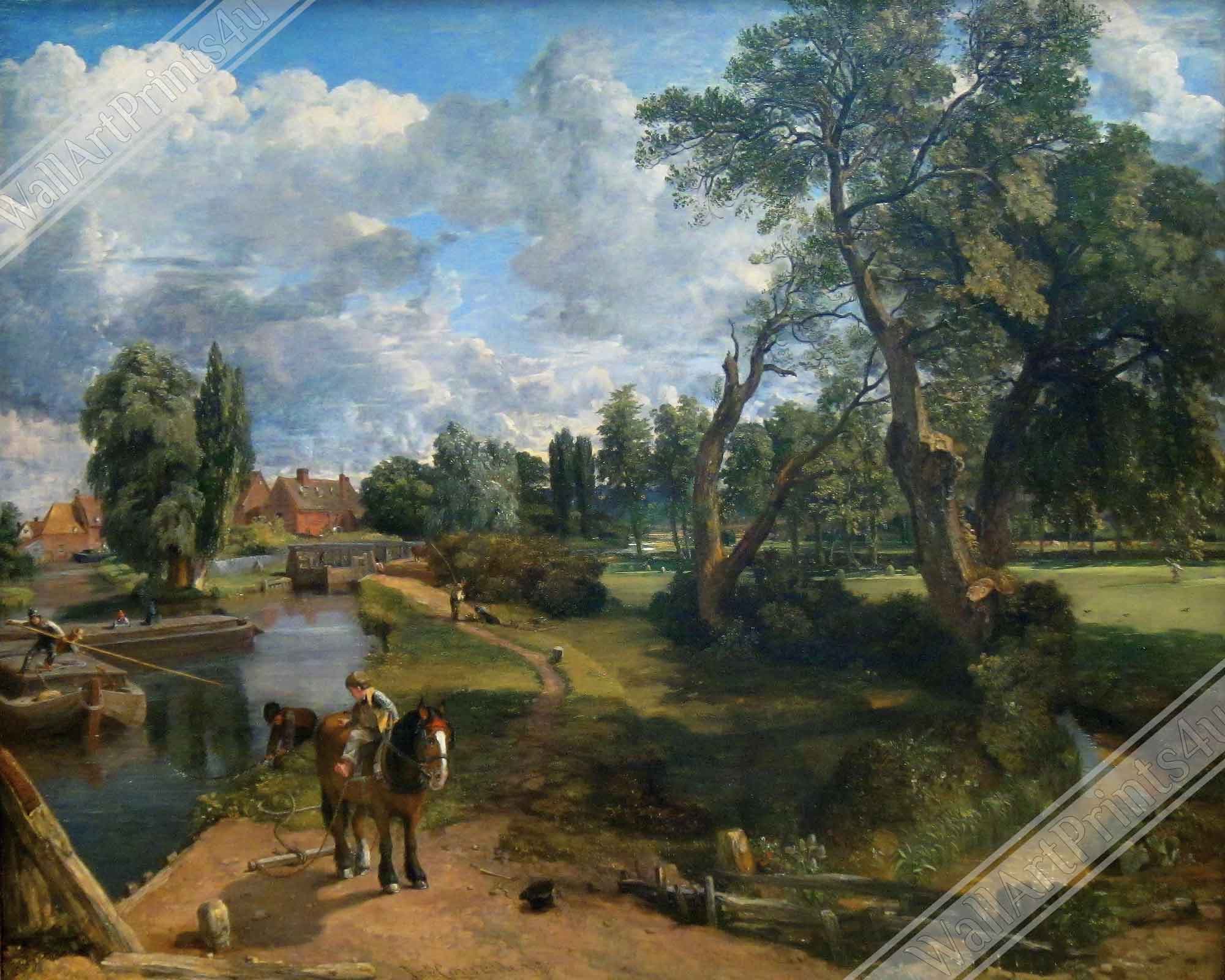 Flatford Mill Framed, John Constable Flatford Mill Framed Print - WallArtPrints4U
