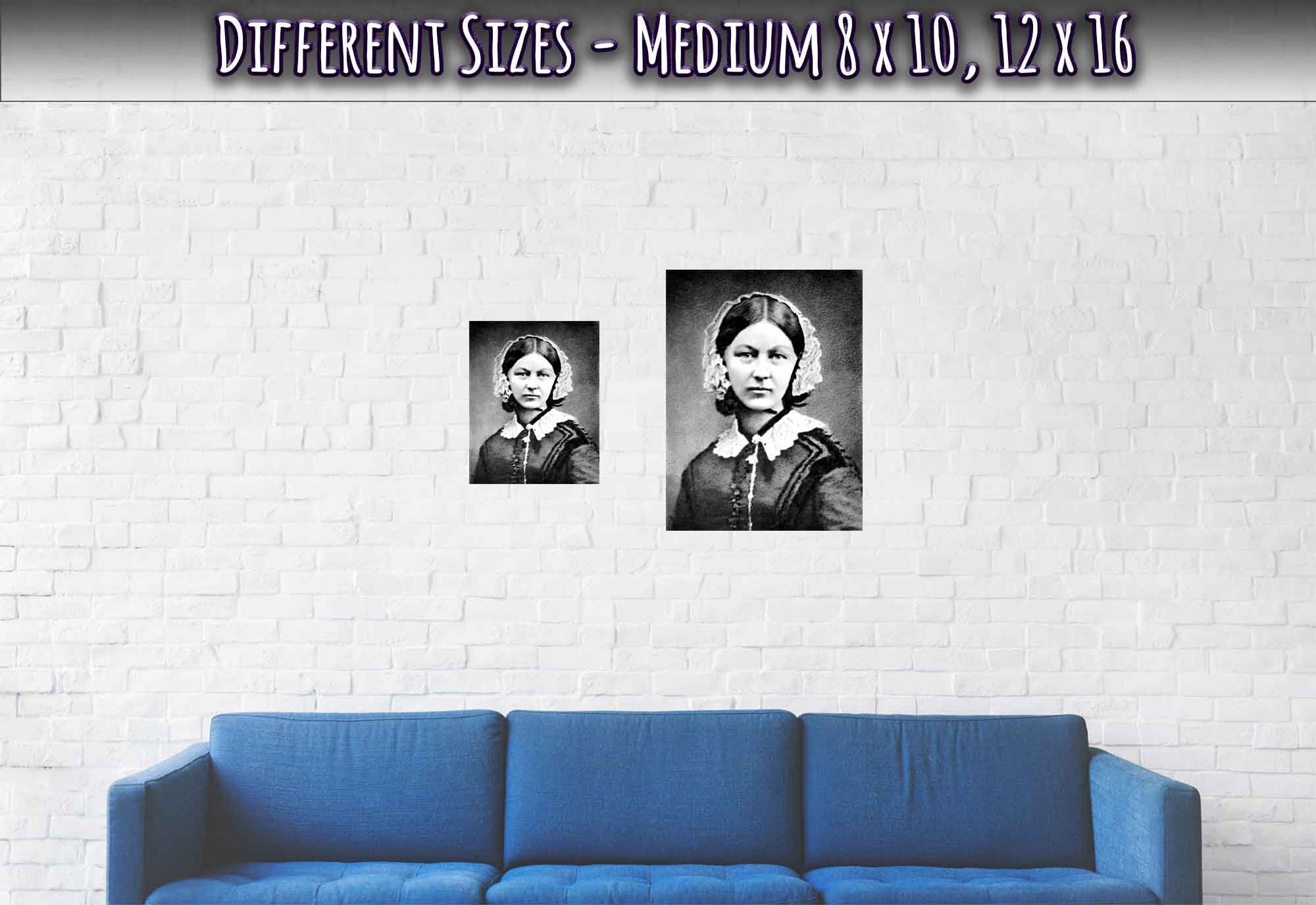 Florence Nightingale Poster, Vintage Photo, Florence Nightingale Print 1860 - WallArtPrints4U