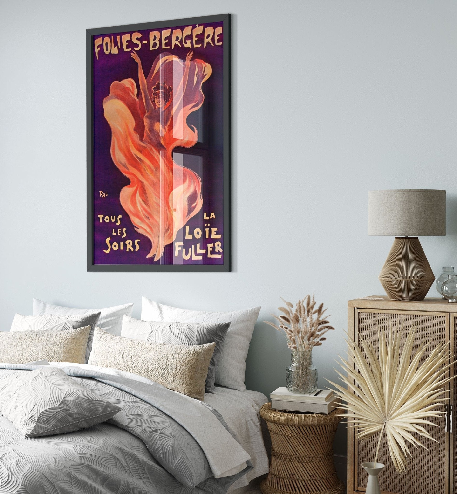 Folie Bergere Framed - La Loie Fuller 1900s - French Framed Folie Bergere Framed Print American Dancer Loie Fuller - WallArtPrints4U