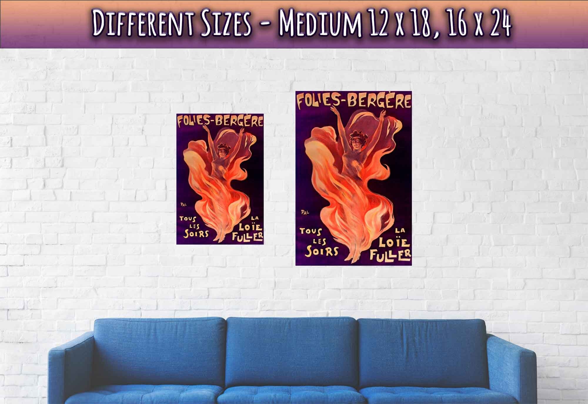 Folie Bergere Poster - La Loie Fuller 1900s - French Poster Folie Bergere Print American Dancer Loie Fuller - WallArtPrints4U