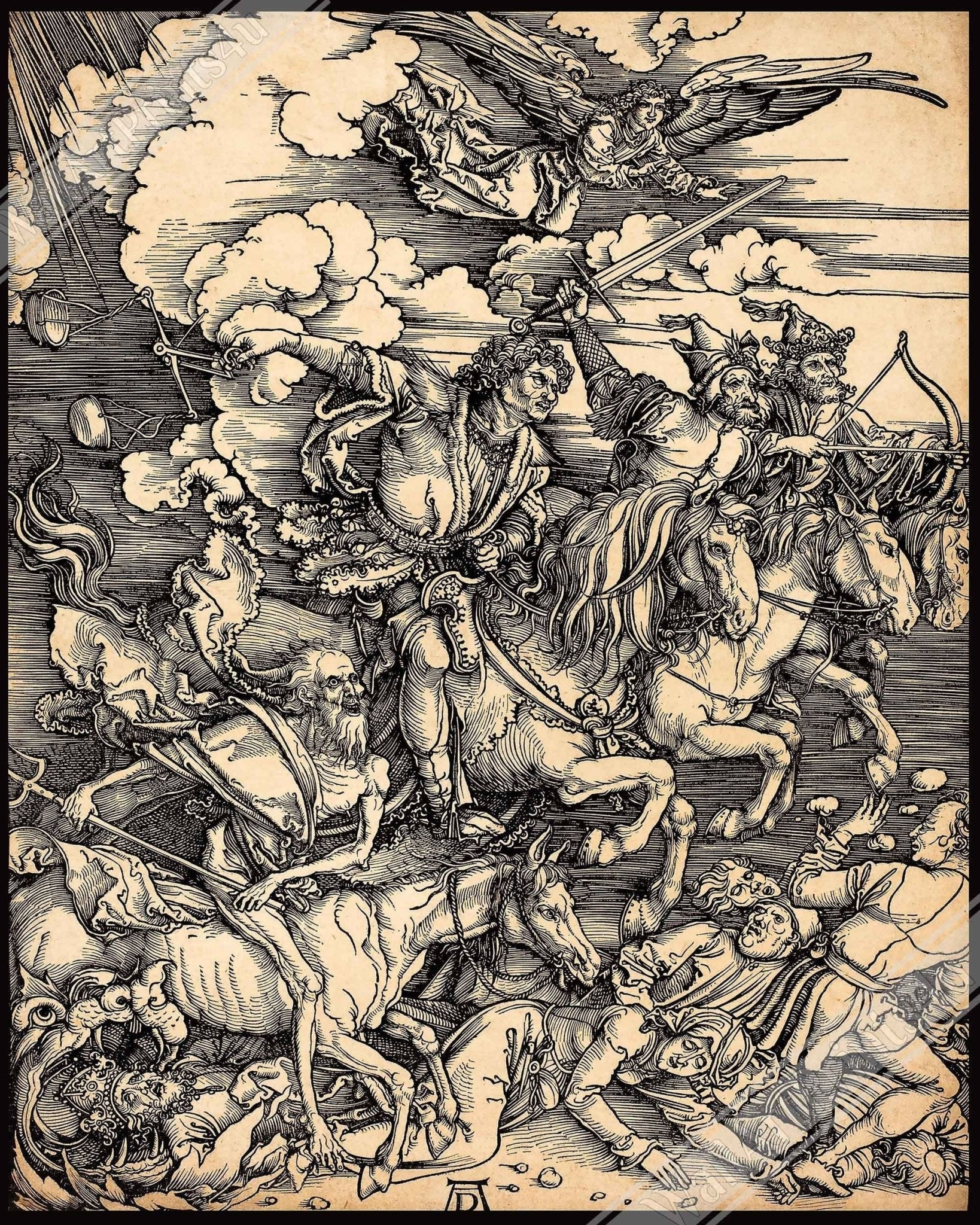 Four Horsemen Canvas - Albrecht Durer Canvas - Four Horsemen Of The Apocalypse - WallArtPrints4U