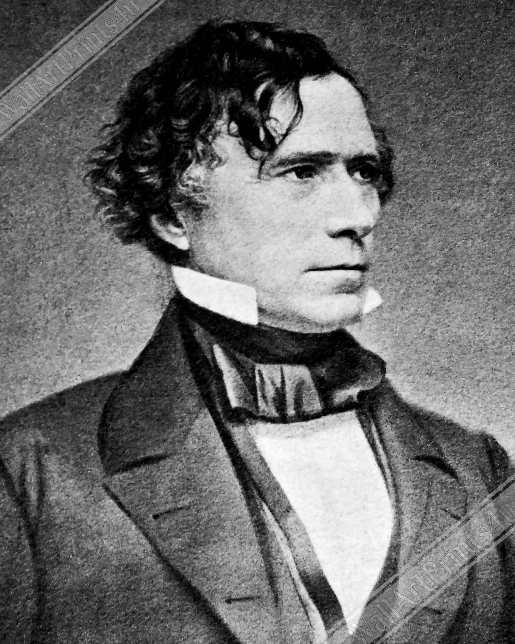 Franklin Pierce Framed, 14th President Of Usa, Vintage Photo - Franklin Pierce Framed Print - WallArtPrints4U