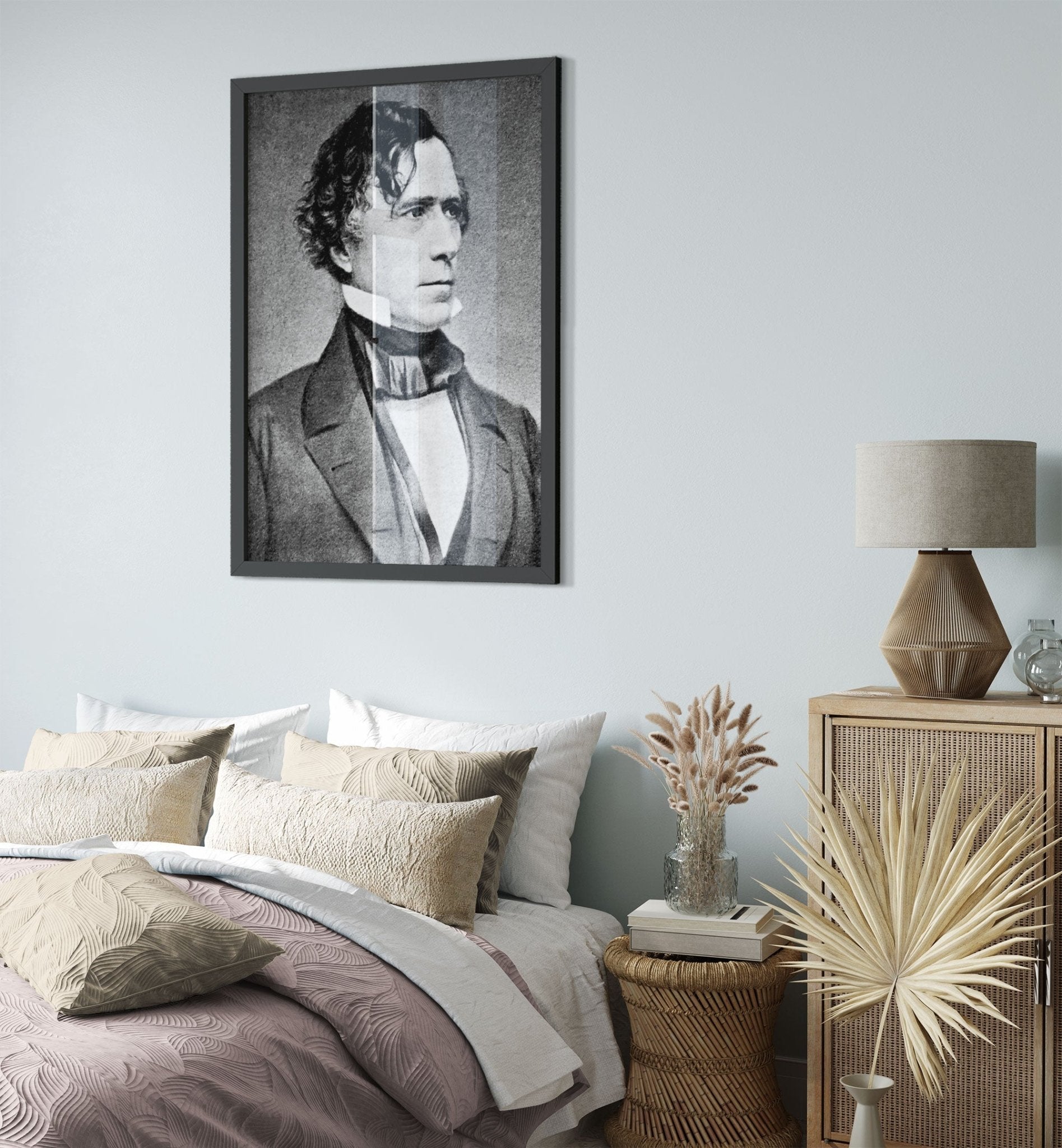 Franklin Pierce Framed, 14th President Of Usa, Vintage Photo - Franklin Pierce Framed Print - WallArtPrints4U