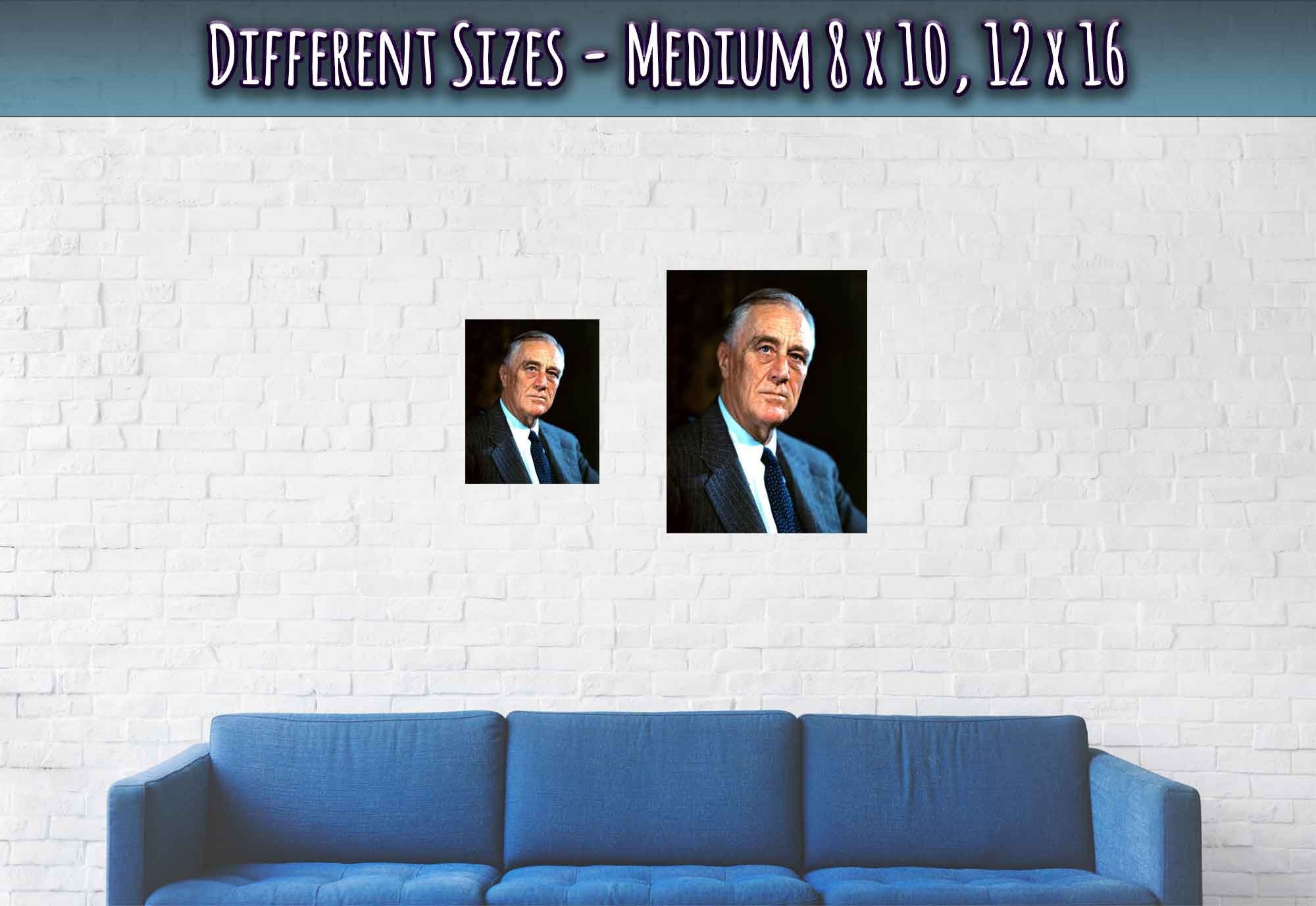 Franklin Roosevelt Poster, 32nd President Of These United States, Vintage Photo Portrait - Franklin Roosevelt Print - WallArtPrints4U