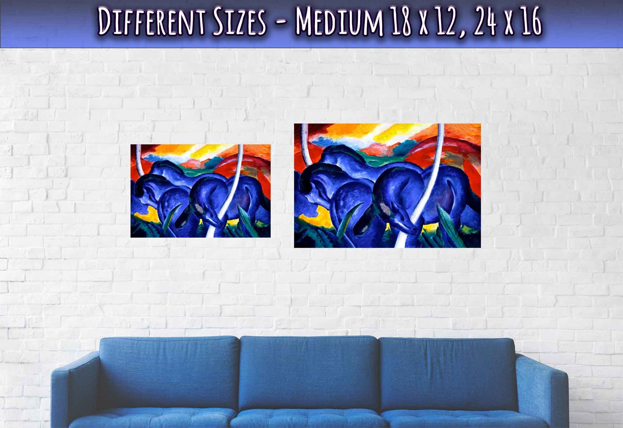 Franz Marc Blue Horse Poster Print Blue Horse Ii 1911 - WallArtPrints4U
