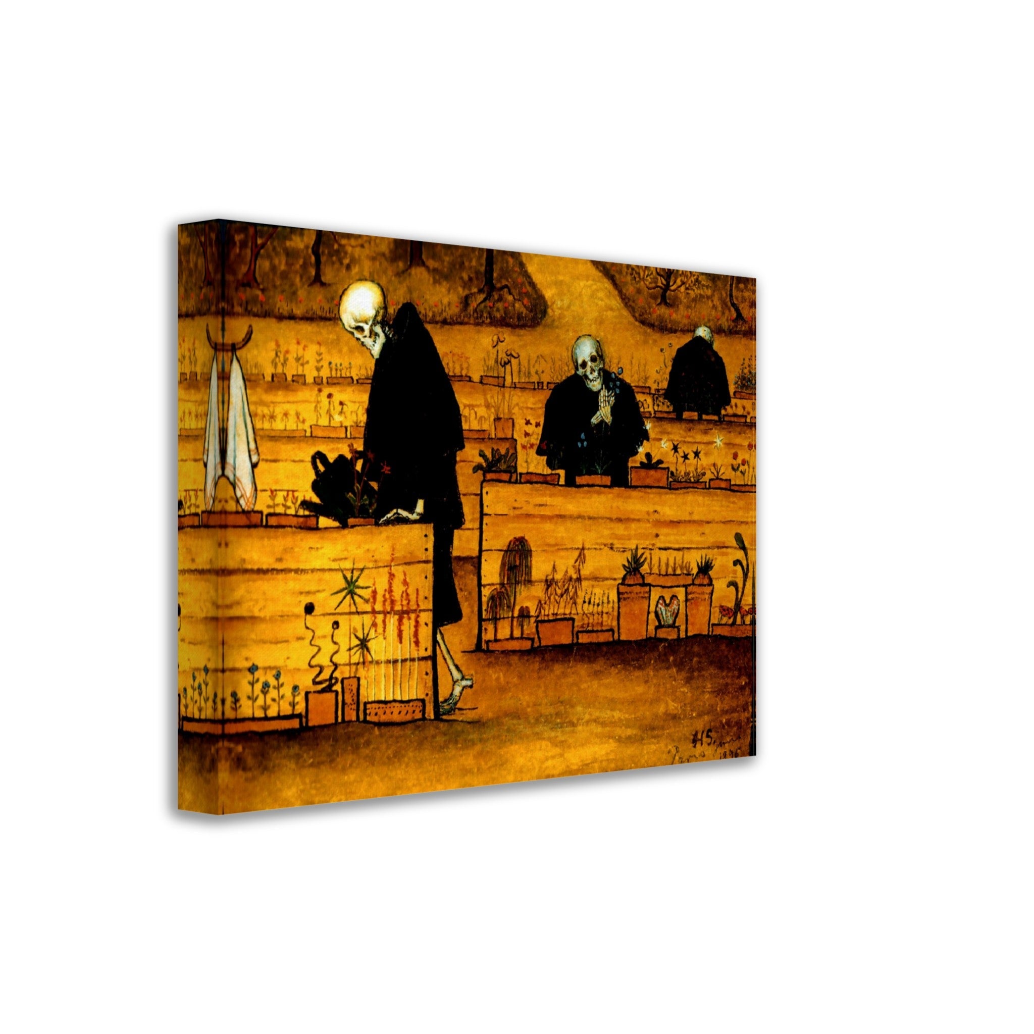 Garden Of Death Canvas Print, Hugo Simberg - Garden Of Death Print - Halloween Canvas - WallArtPrints4U