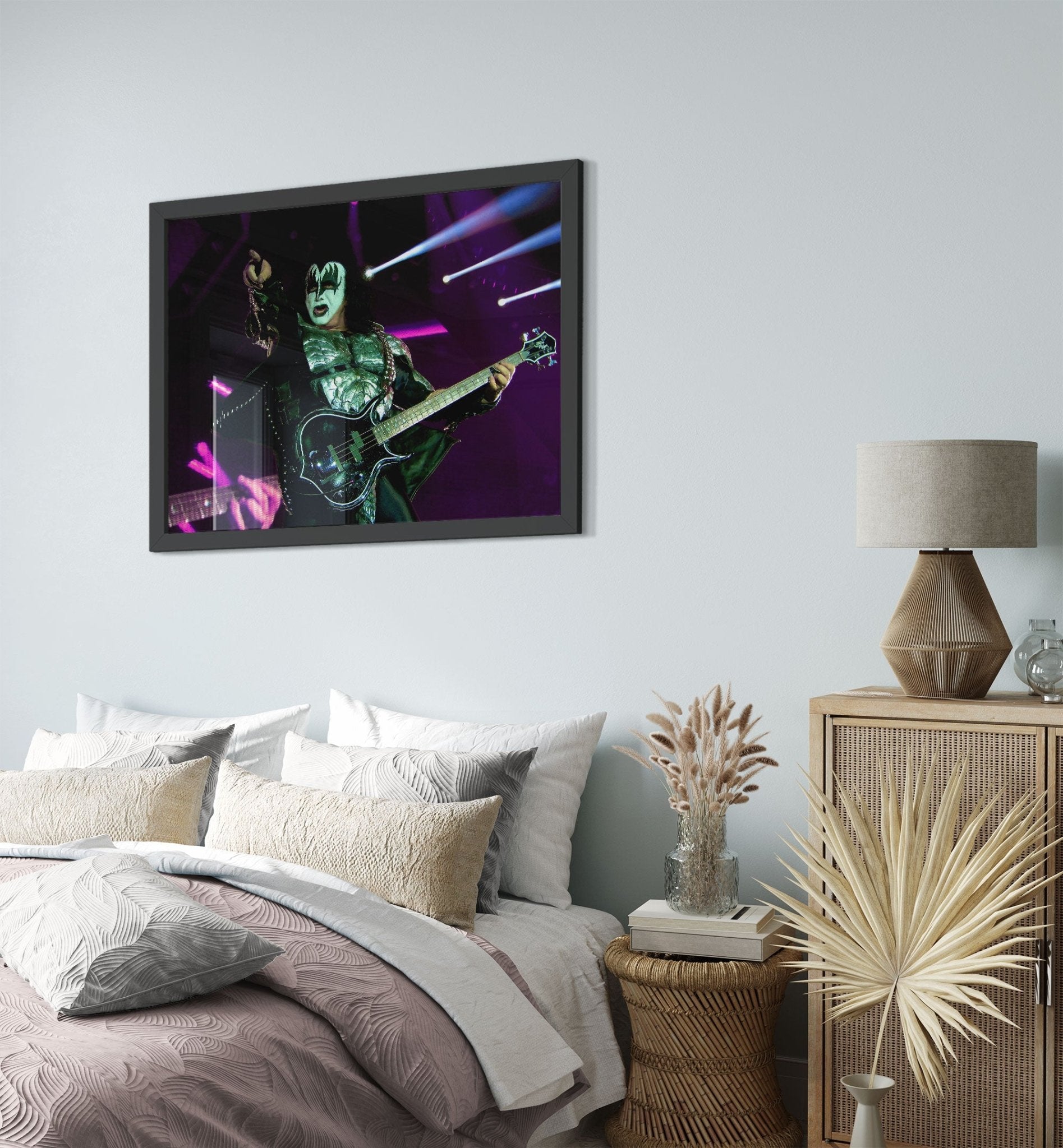 Gene Simmons Framed, Kiss Rock Band Framed Print, The Demon Hellfest - WallArtPrints4U