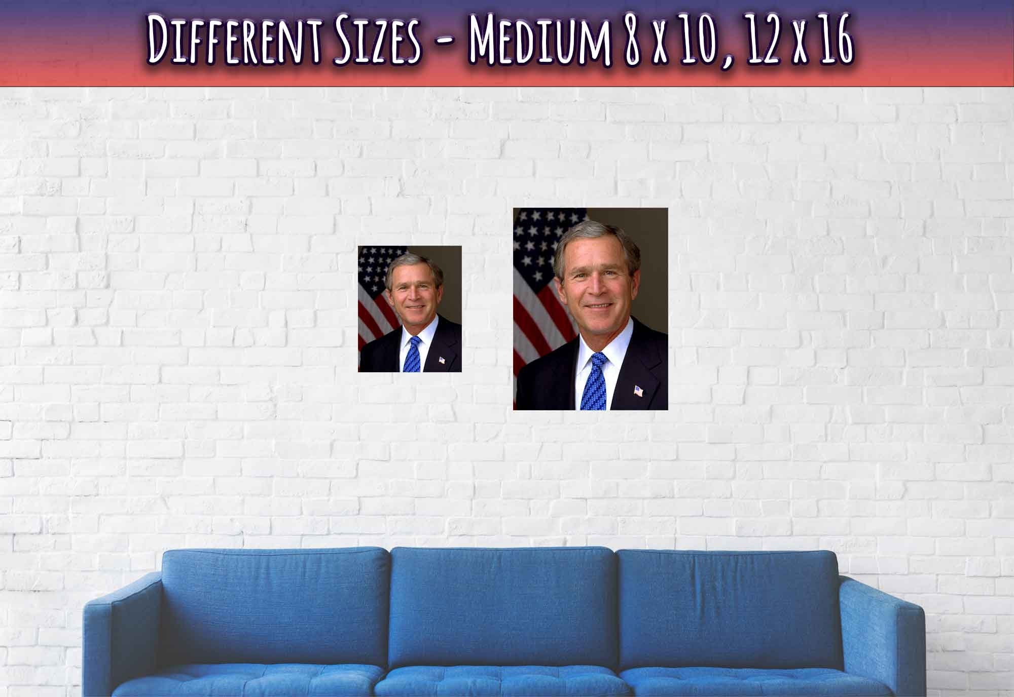 George W Bush Poster, 43rd President Of These United States, Vintage Photo Portrait - George W Bush Print - WallArtPrints4U