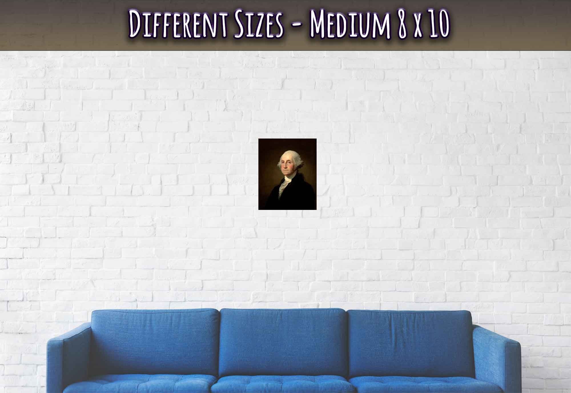 George Washington Poster, 1st President Of Usa, Vintage Portrait - George Washington Print, Founding Father - WallArtPrints4U