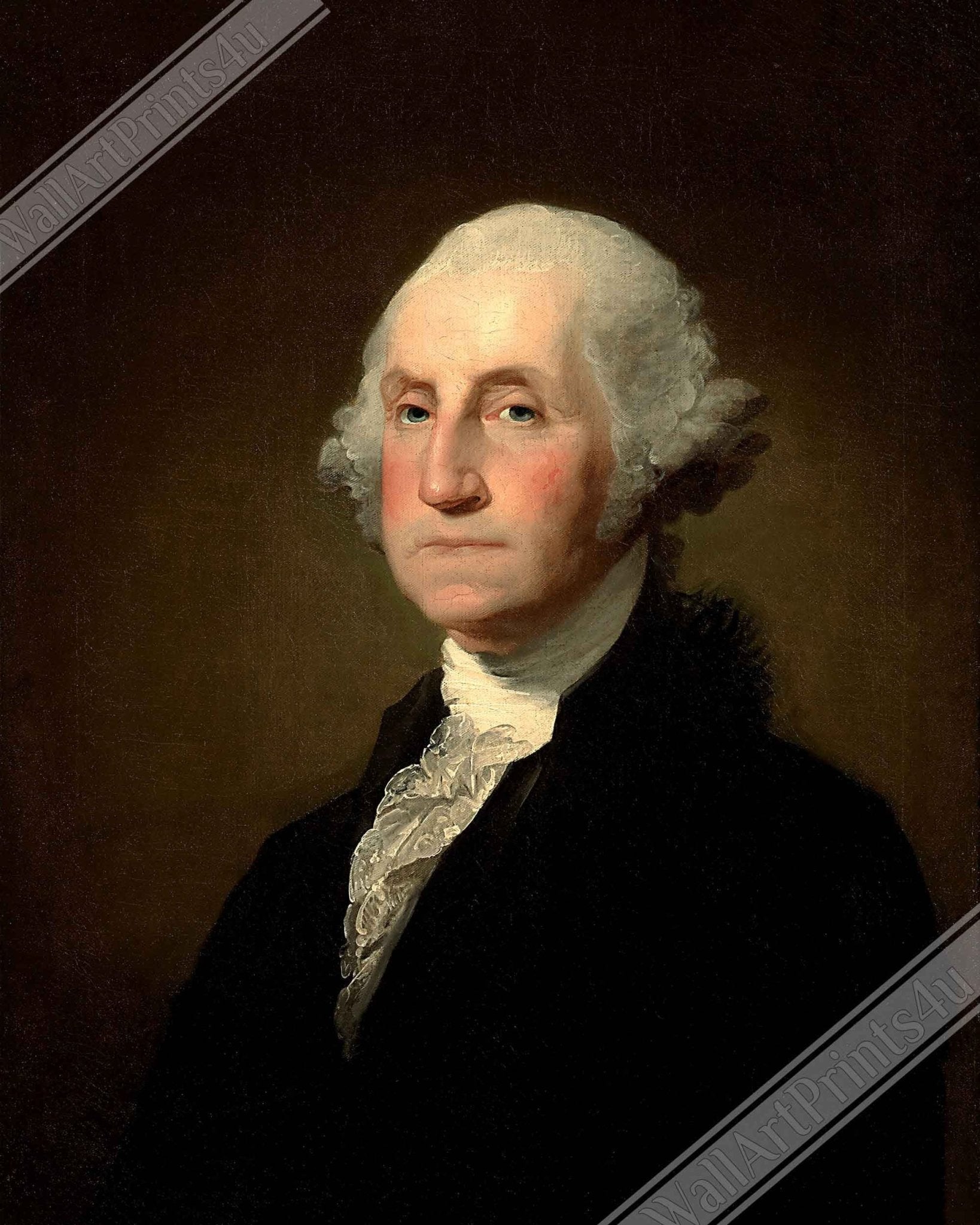 George Washington Poster, 1st President Of Usa, Vintage Portrait - George Washington Print, Founding Father - WallArtPrints4U