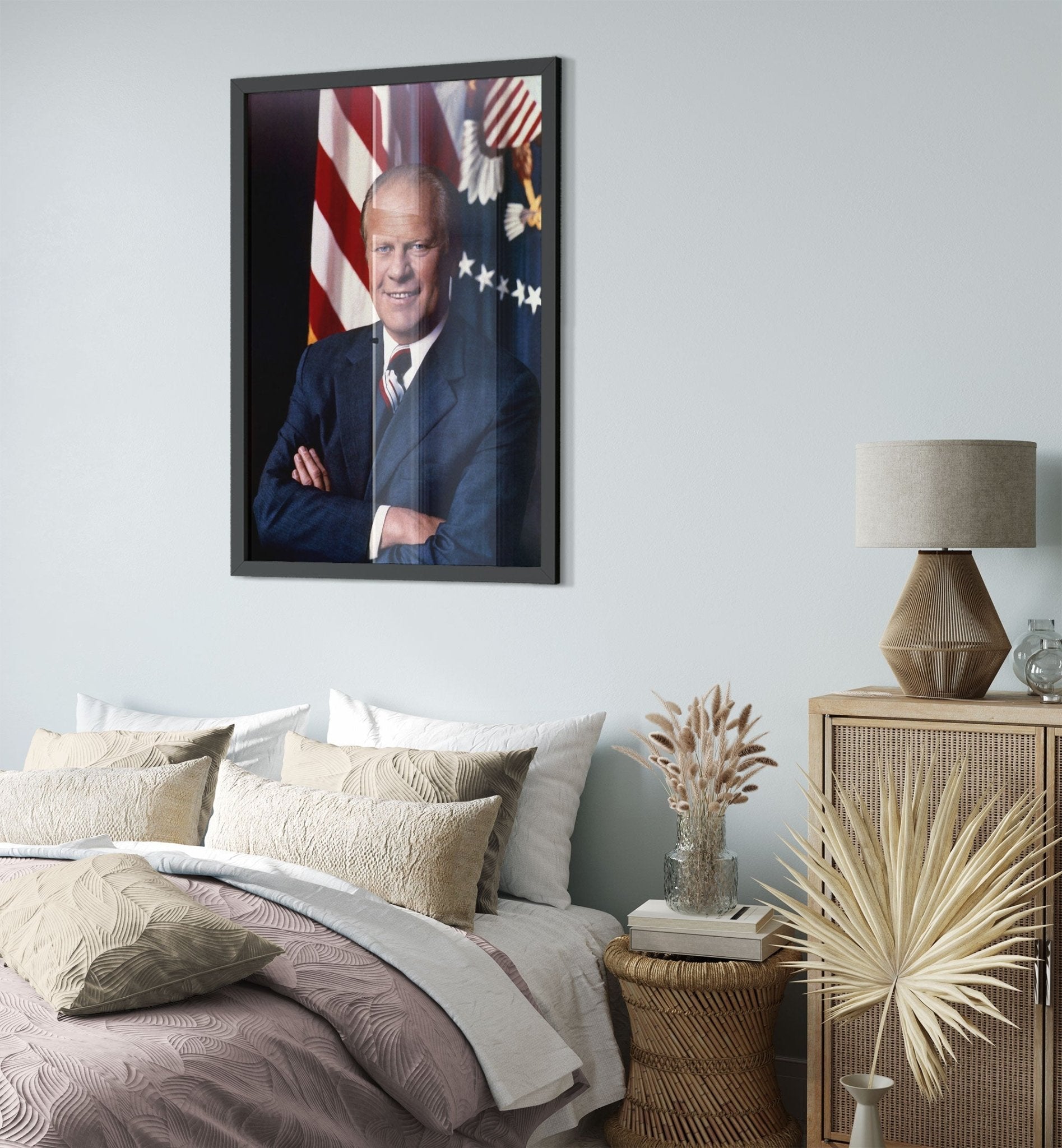 Gerald Ford Framed, 38th President Of These United States, Vintage Photo Portrait - Gerald Ford Framed Print - WallArtPrints4U