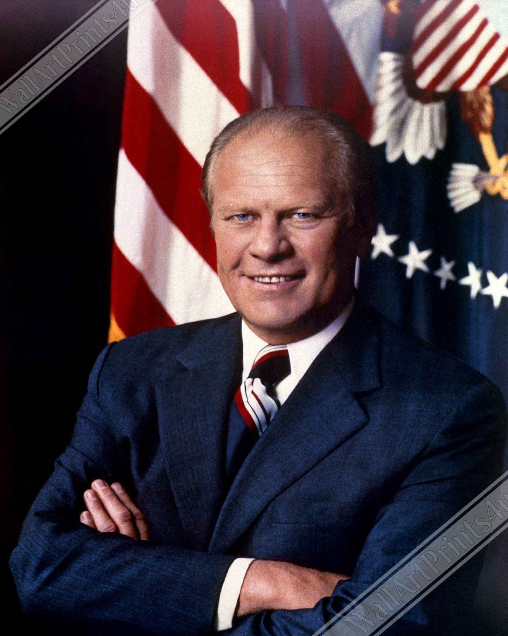 Gerald Ford Framed, 38th President Of These United States, Vintage Photo Portrait - Gerald Ford Framed Print - WallArtPrints4U