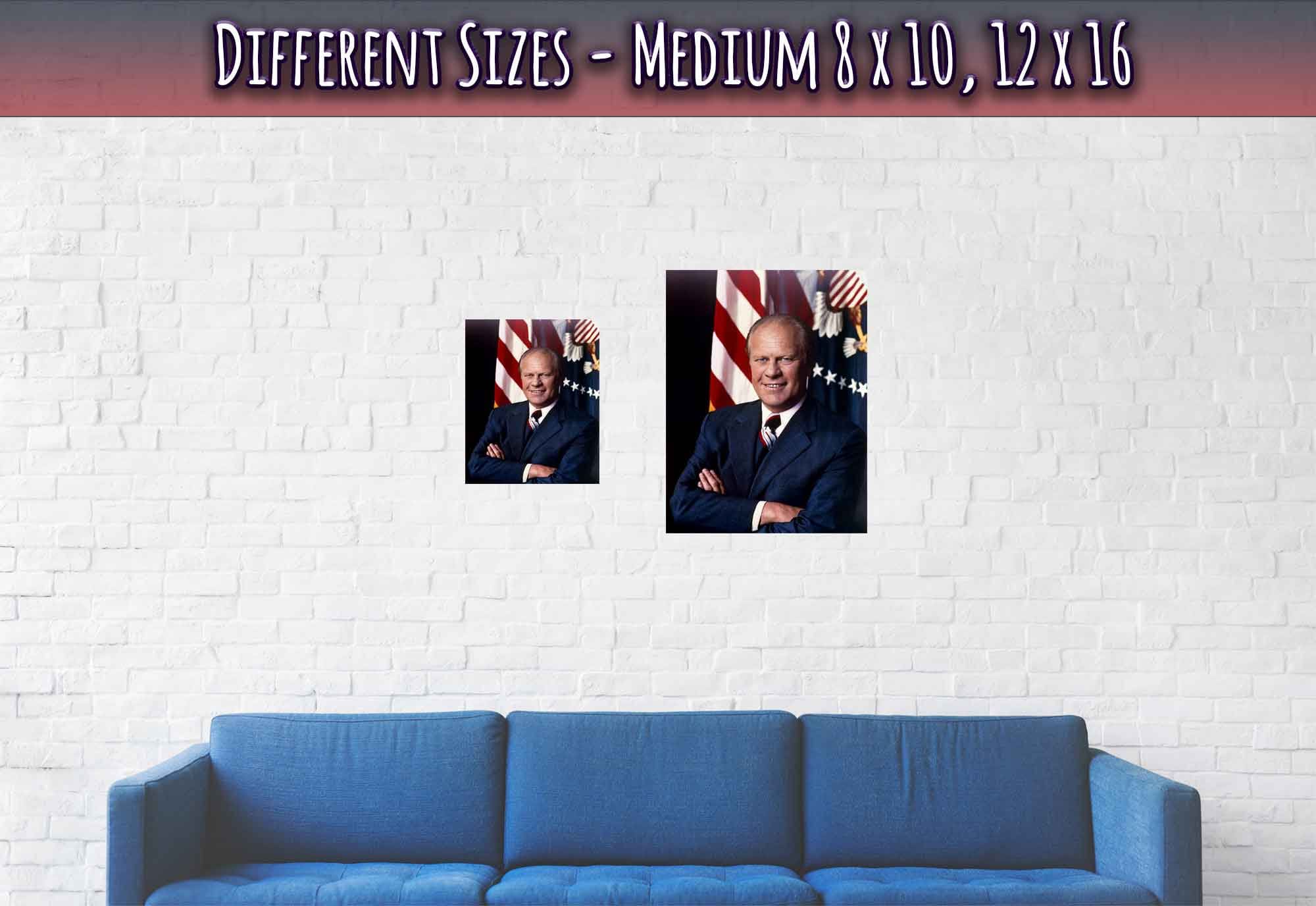 Gerald Ford Poster, 38th President Of These United States, Vintage Photo Portrait - Gerald Ford Print - WallArtPrints4U