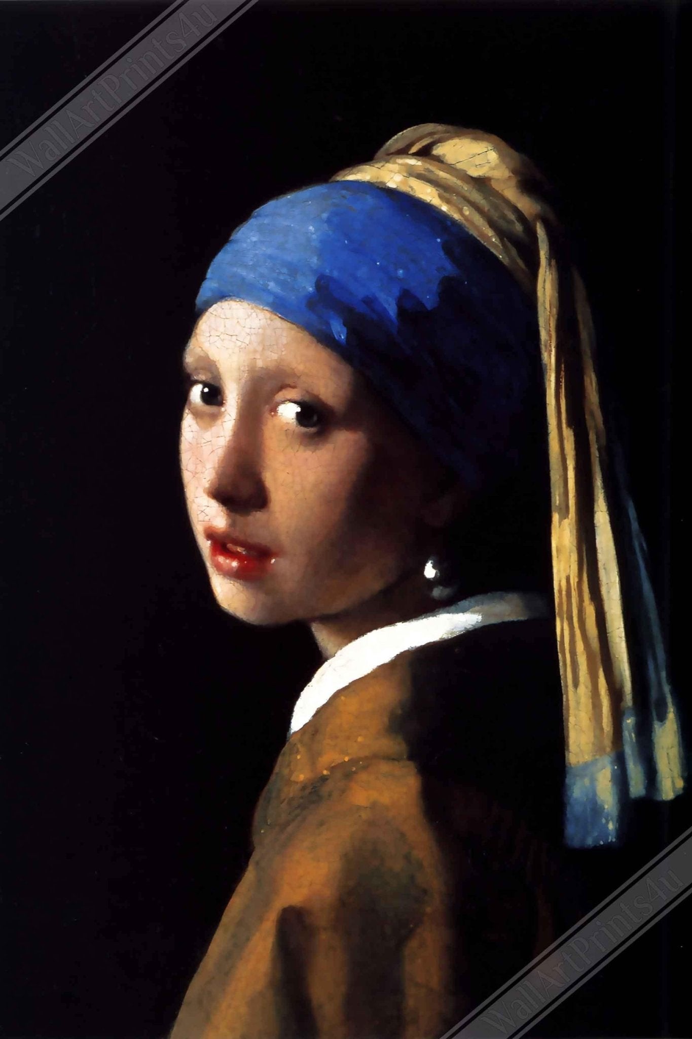 Girl With A Pearl Earring Poster, Johannes Vermeer Vintage Masterpiece - Girl With A Pearl Earring Print - WallArtPrints4U